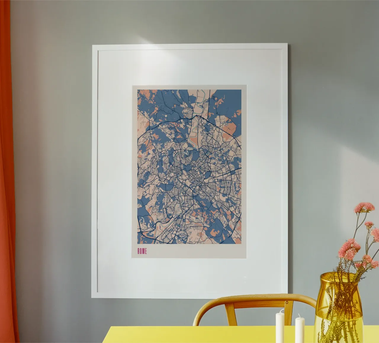 Roma, la città eterna poster con telaio in alluminio da MOOODZART