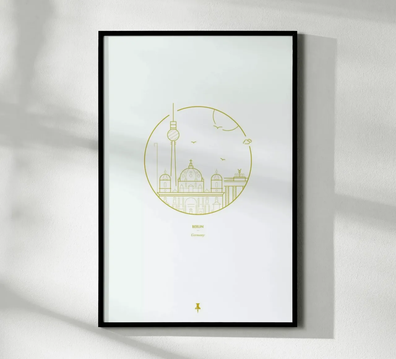 Berlin Icons poster con telaio in alluminio da Dean Smith