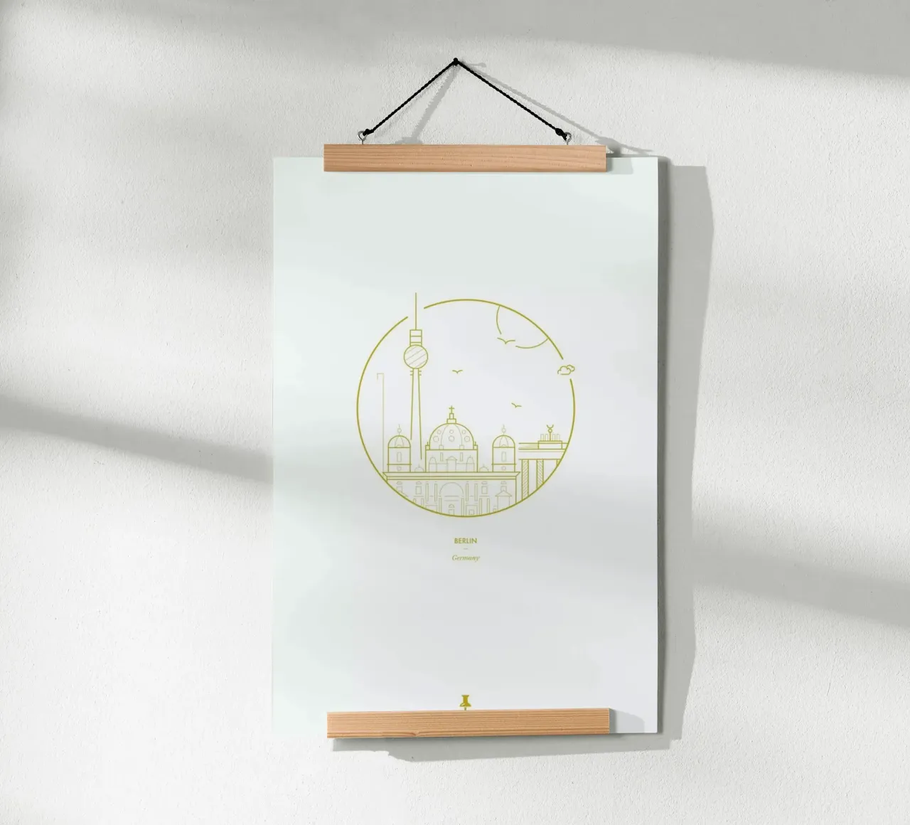 Berlin Icons poster con telaio in alluminio da Dean Smith