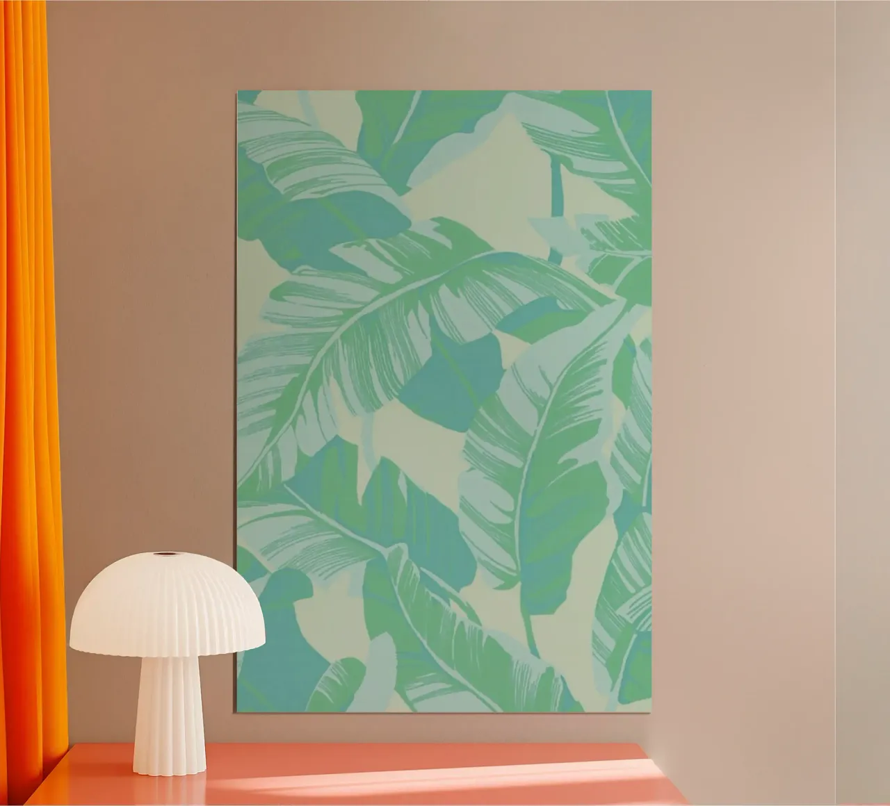 Banana Leaves poster con telaio in plastica da Kind of Style