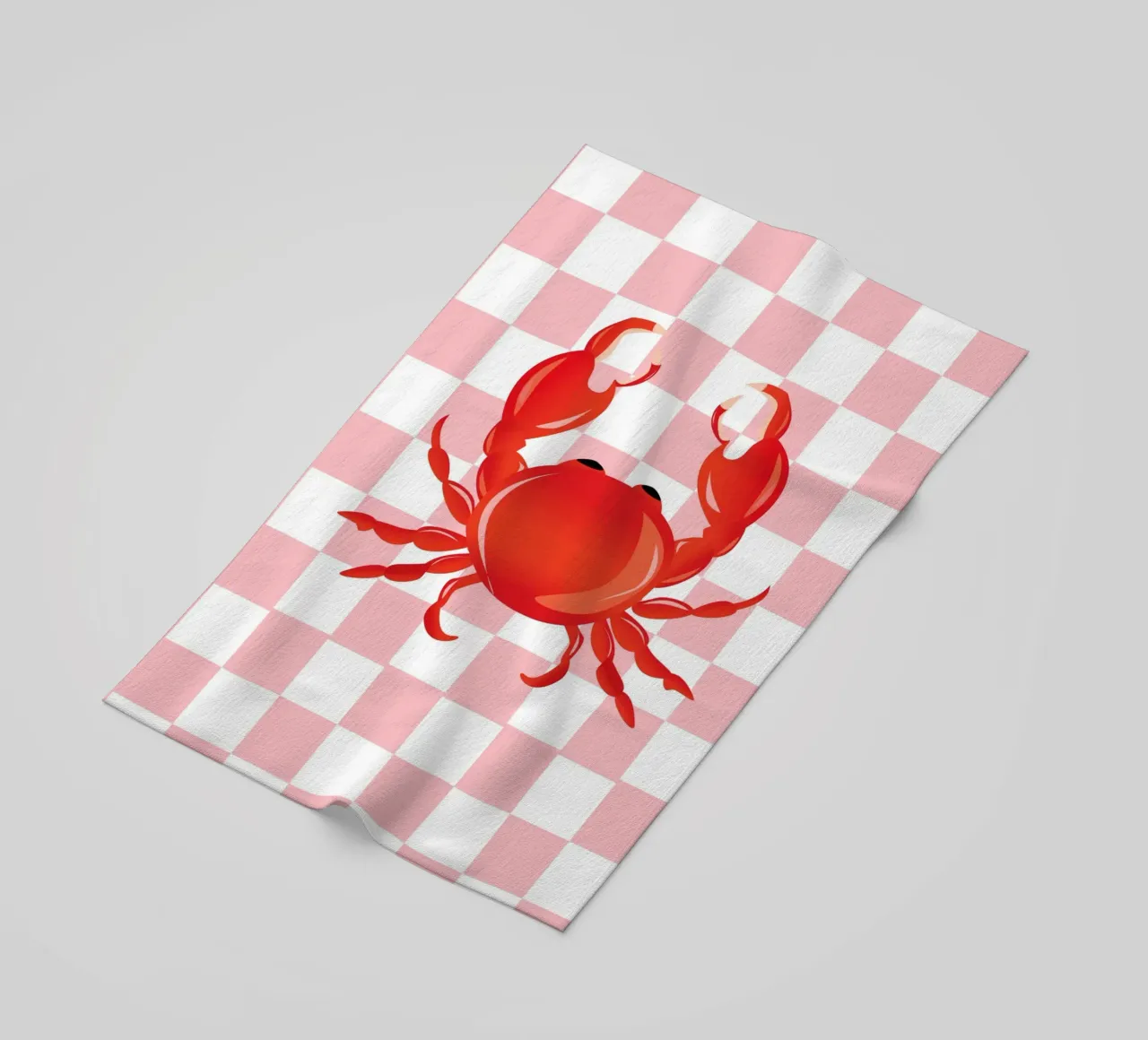bright red crab telo mare da ramosashop