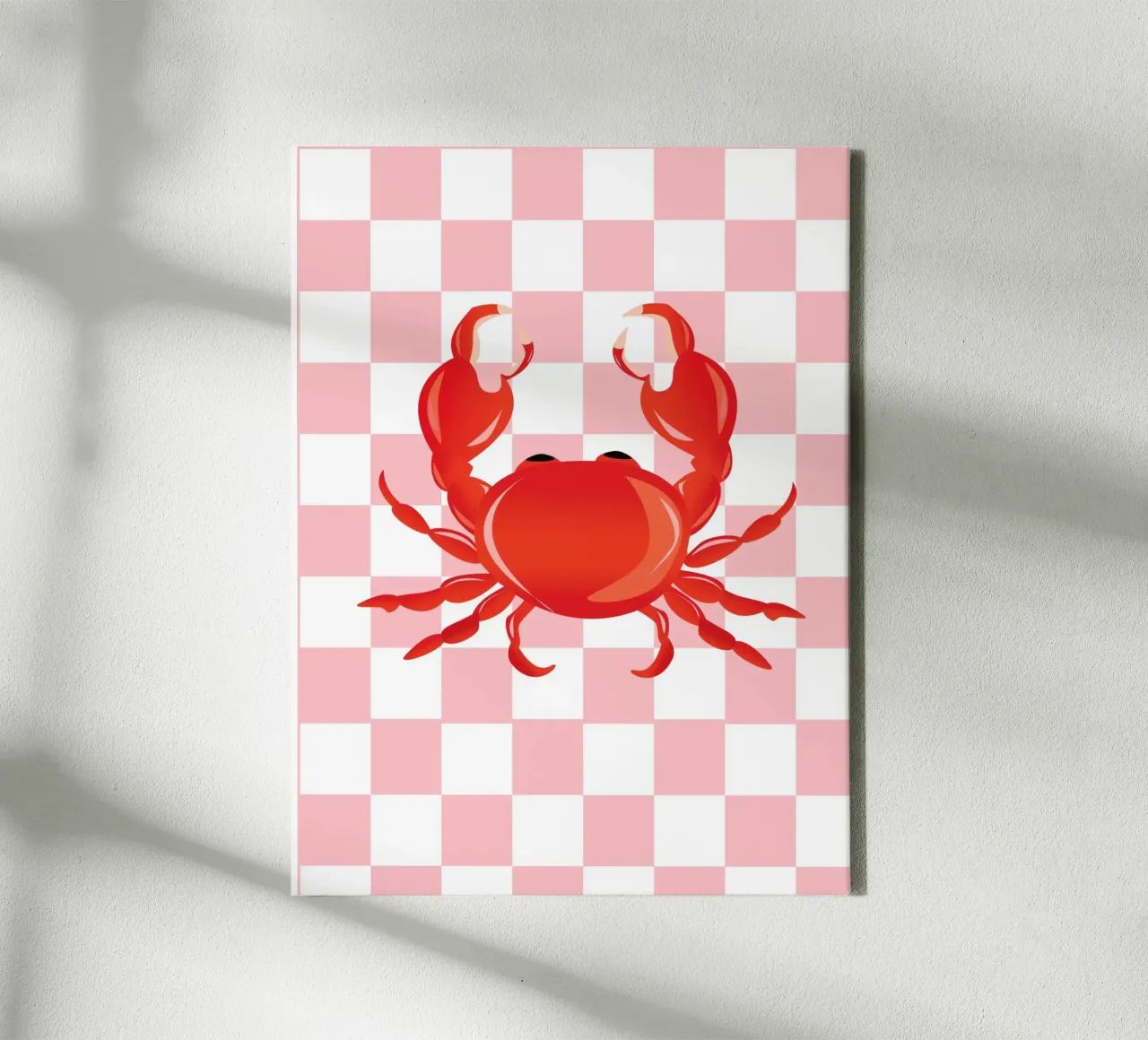 bright red crab tela con Cornice a cassetta da ramosashop