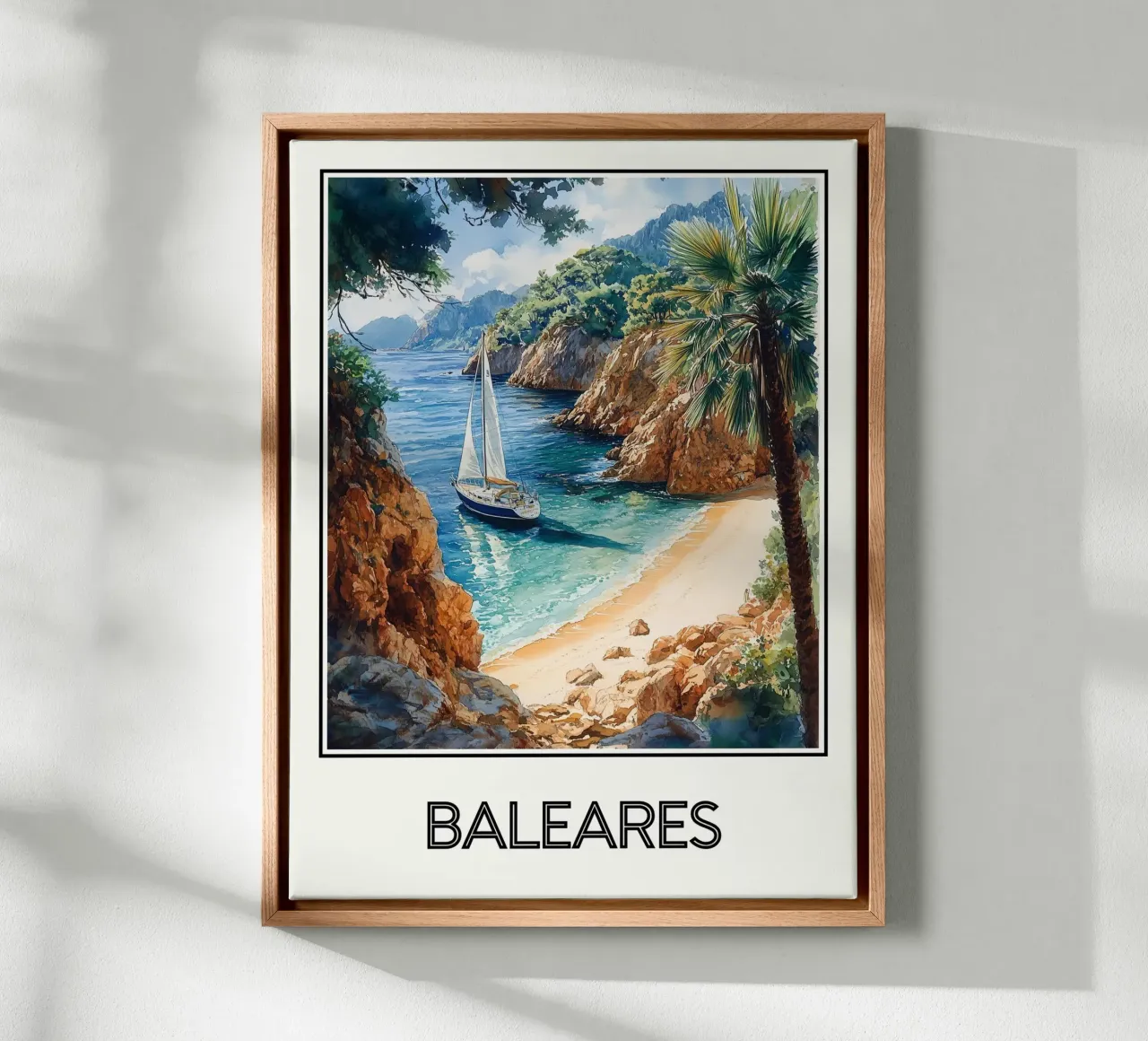 Isole Baleari tela con Cornice a cassetta da Frame the World