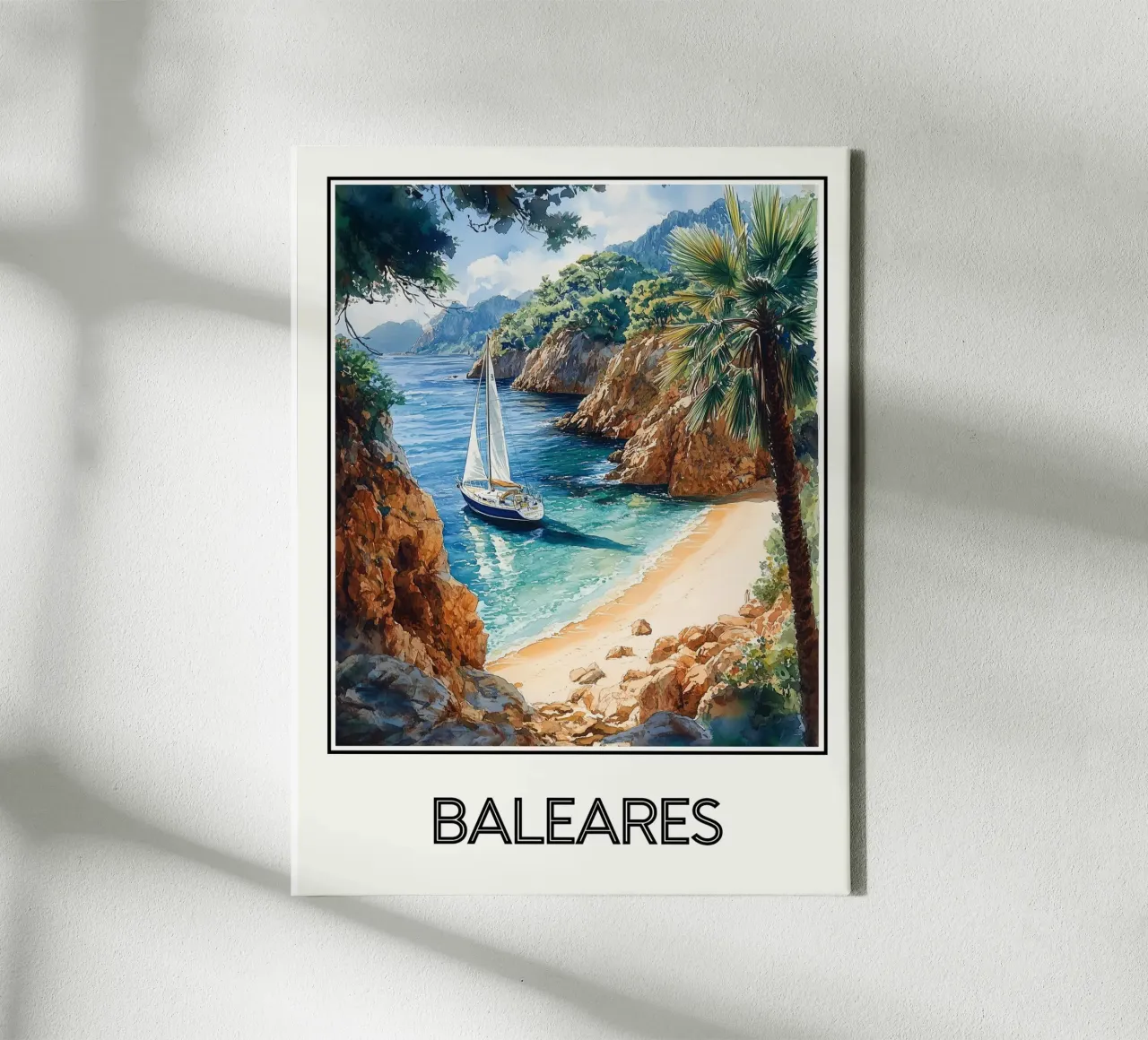 Isole Baleari tela con Cornice a cassetta da Frame the World