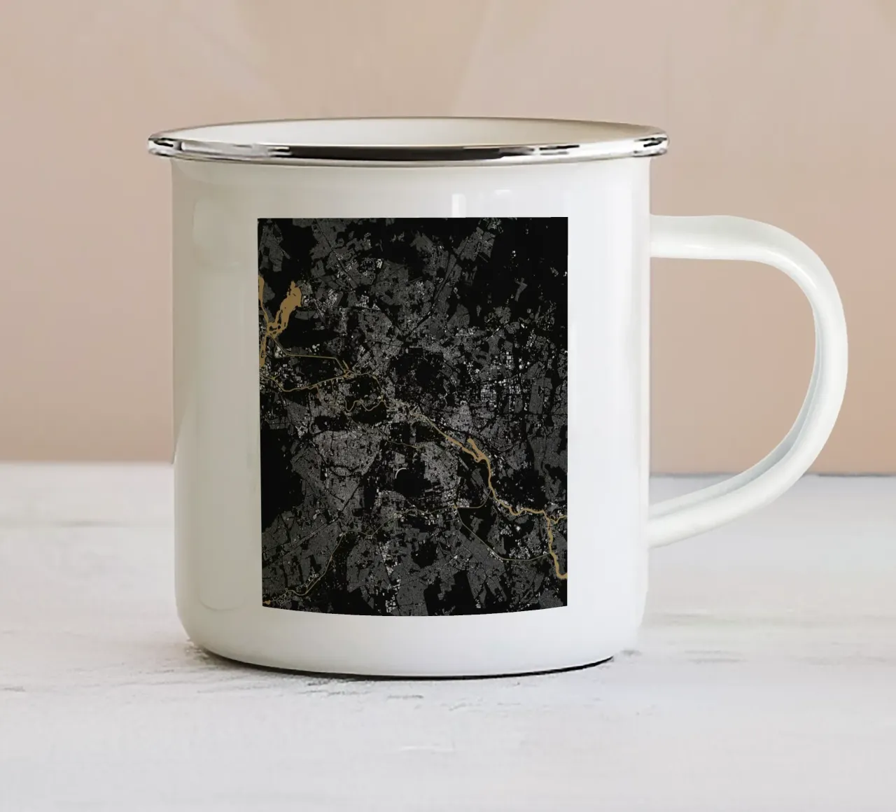 Berlin Brown tazza in smalto da Urban Maps
