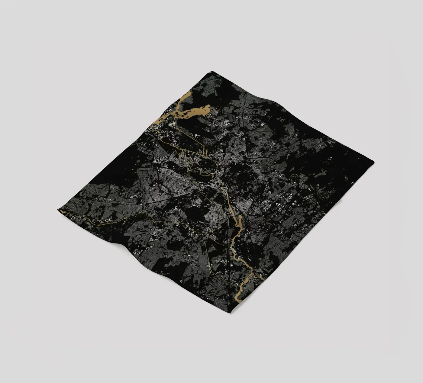 Berlin Brown Fleecedecke von Urban Maps