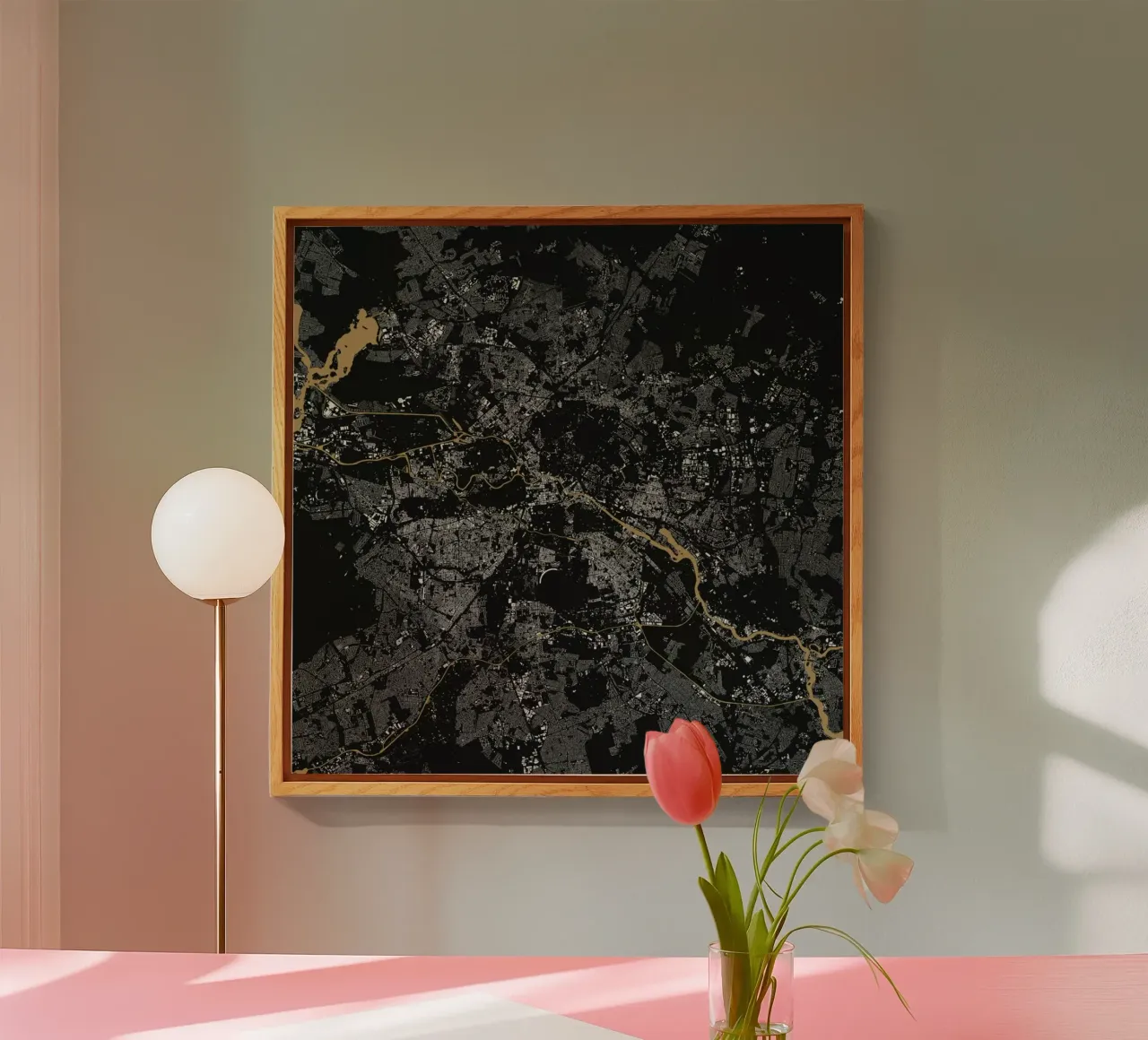 Berlin Brown acryl van Urban Maps