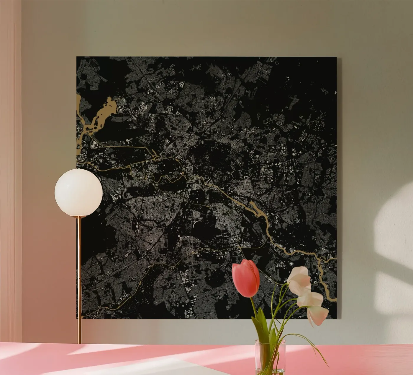 Berlin Brown Acryl-Glas von Urban Maps