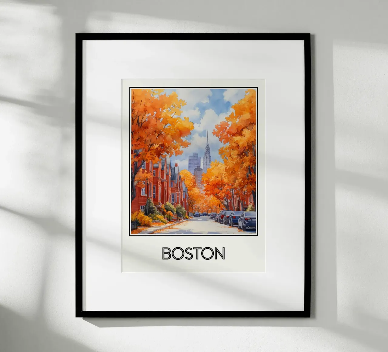 Boston poster con telaio in legno da Frame the World