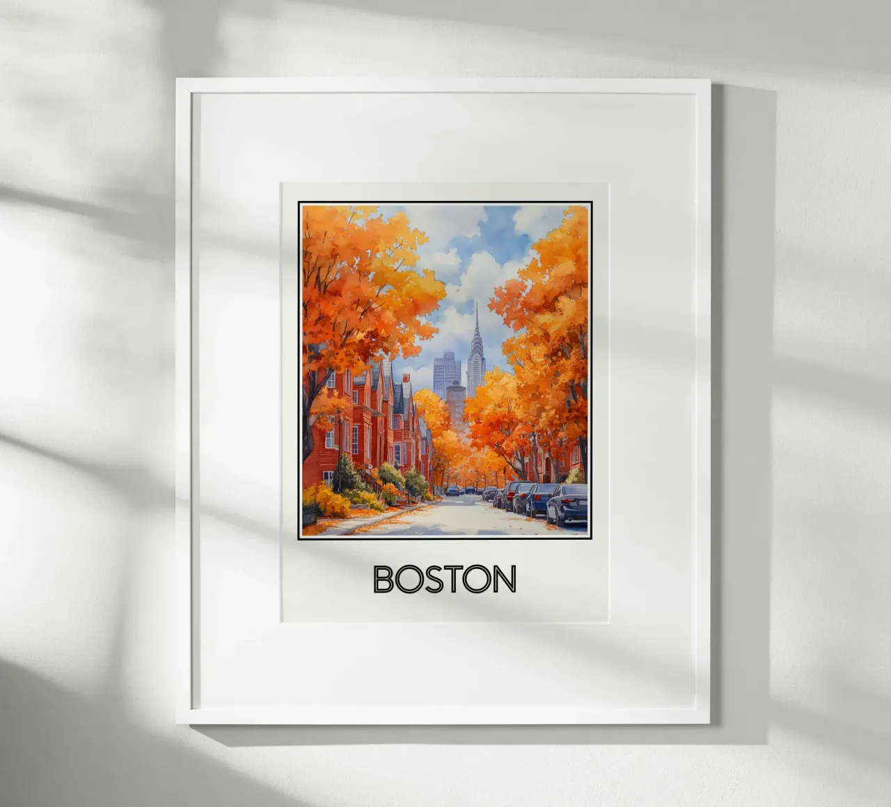 Boston poster con telaio in legno da Frame the World