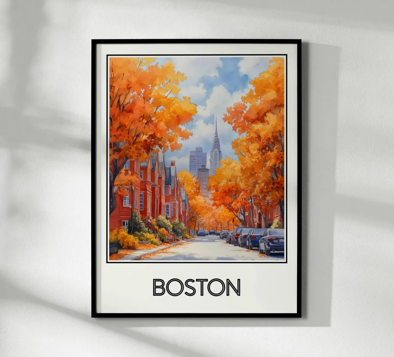 Boston poster con telaio in legno da Frame the World