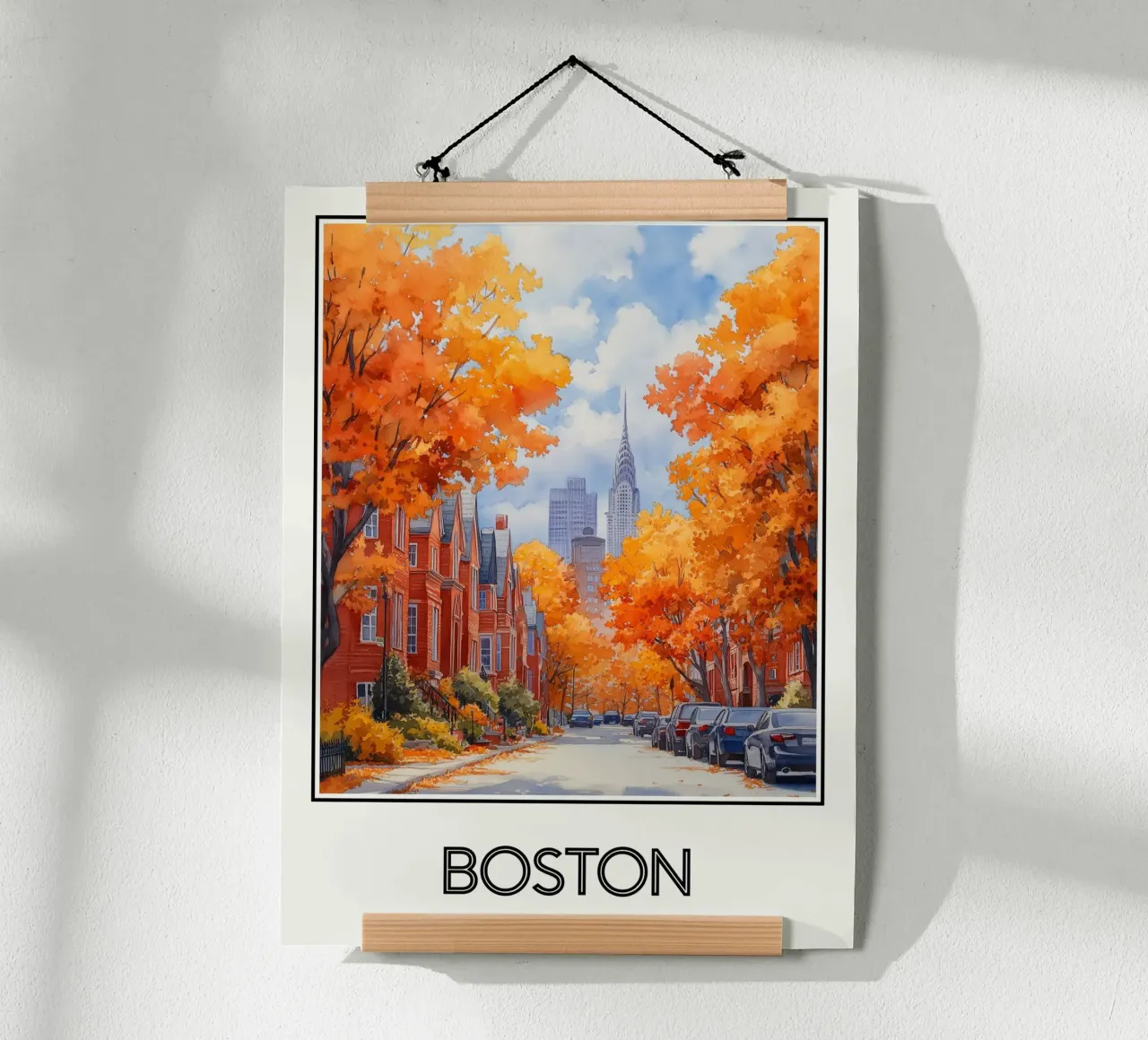Boston poster con telaio in legno da Frame the World