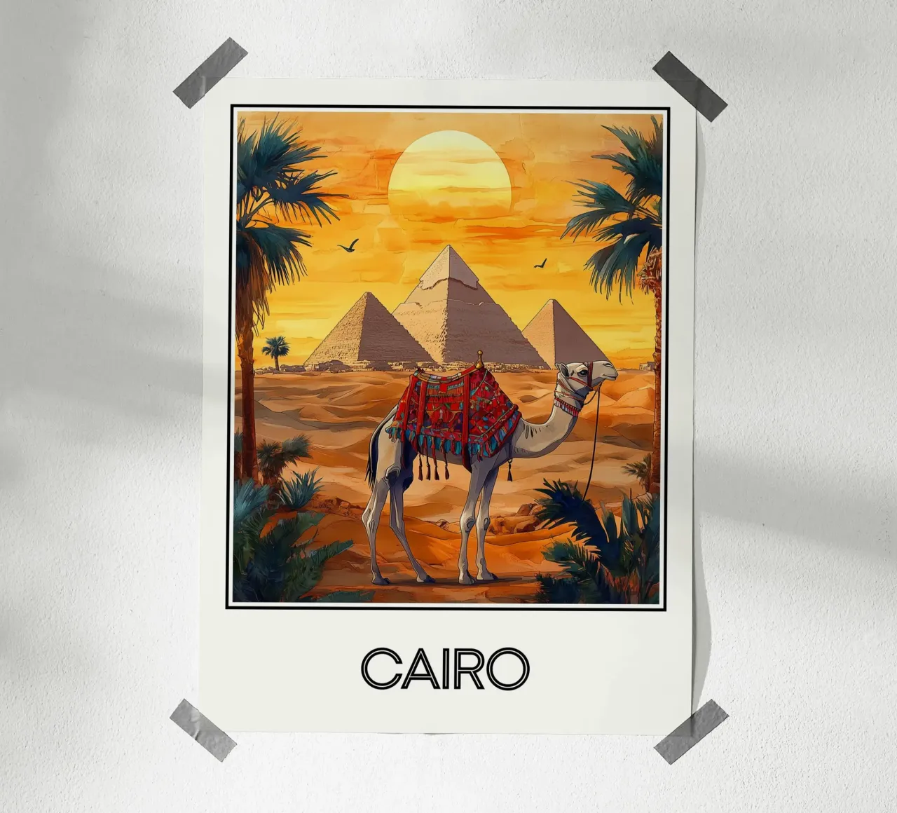 Il Cairo poster con telaio in alluminio da Frame the World