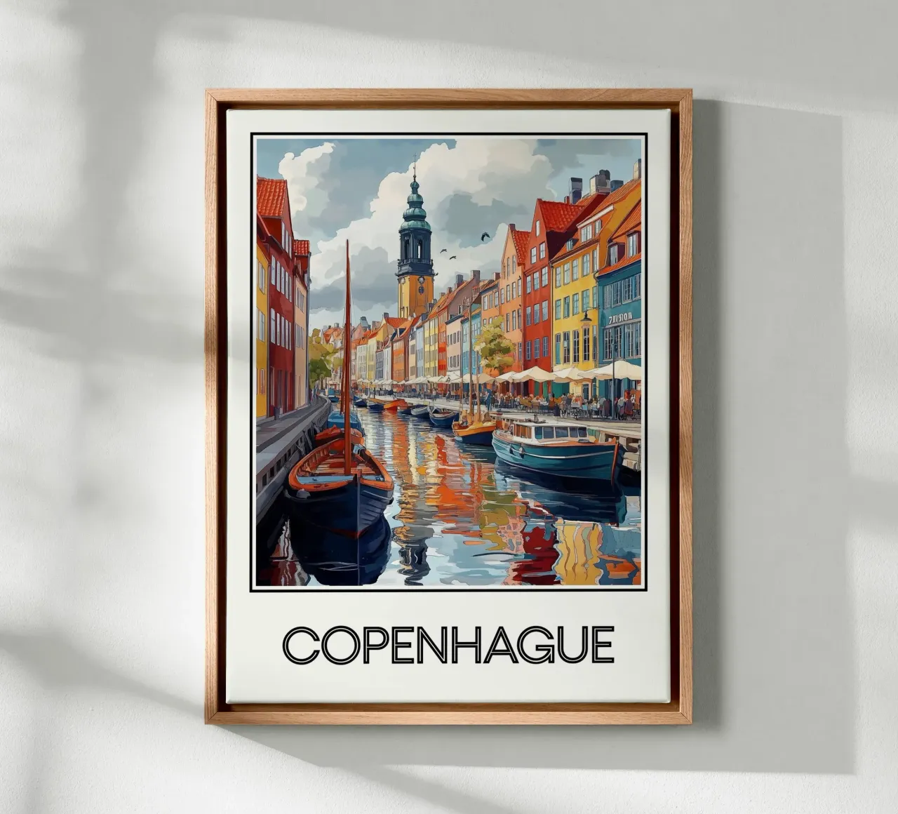 Copenaghen tela con Cornice a cassetta da Frame the World