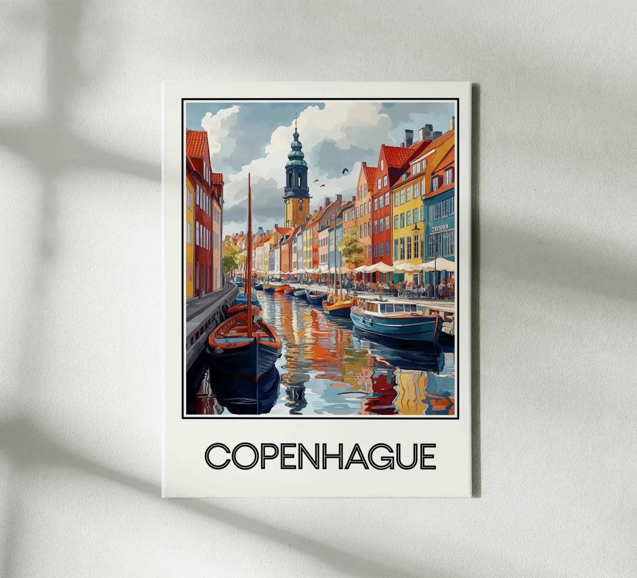 Copenaghen tela con Cornice a cassetta da Frame the World