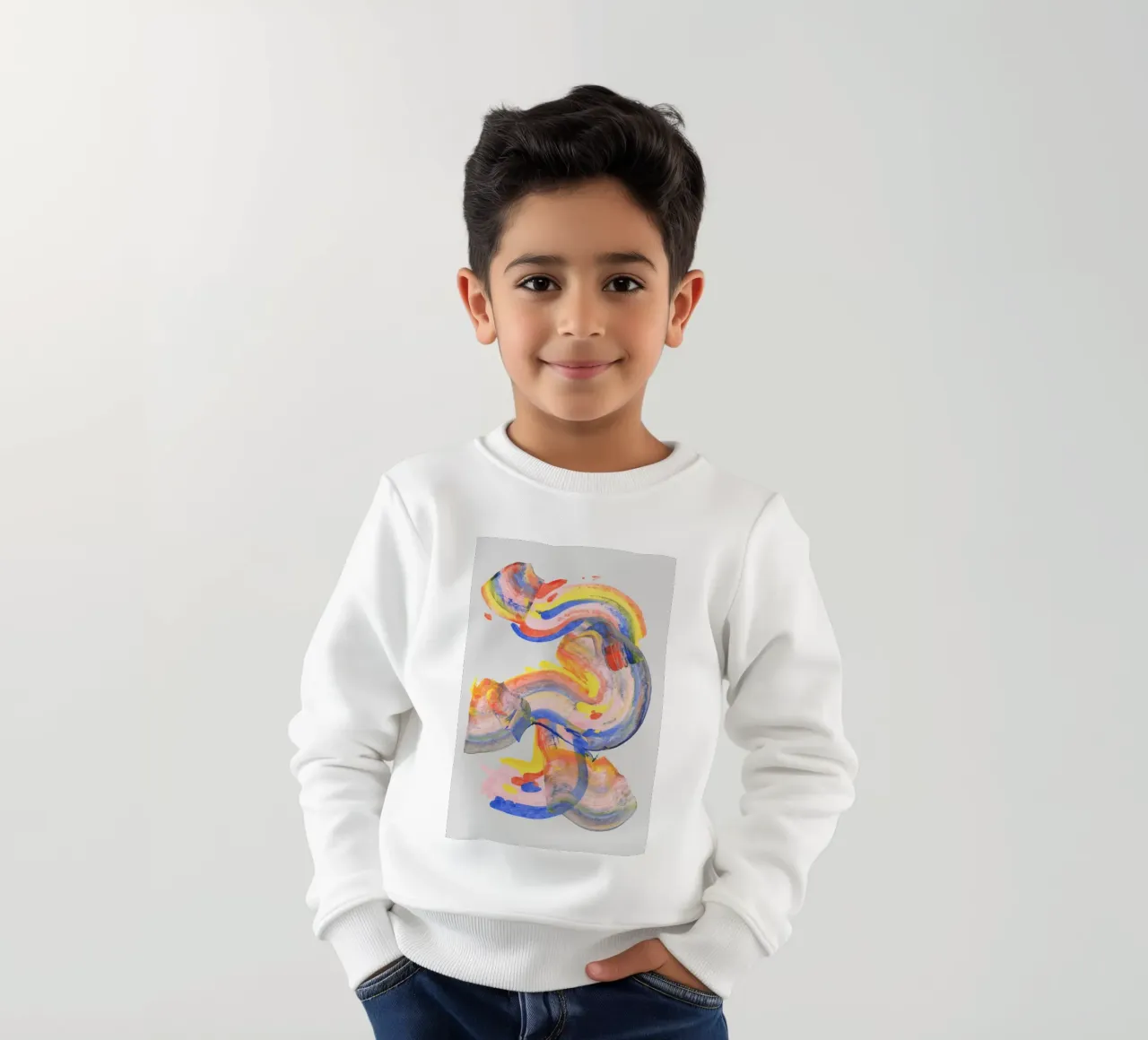 Abstrakt felpa bambino da NORDLICHT DESIGNS