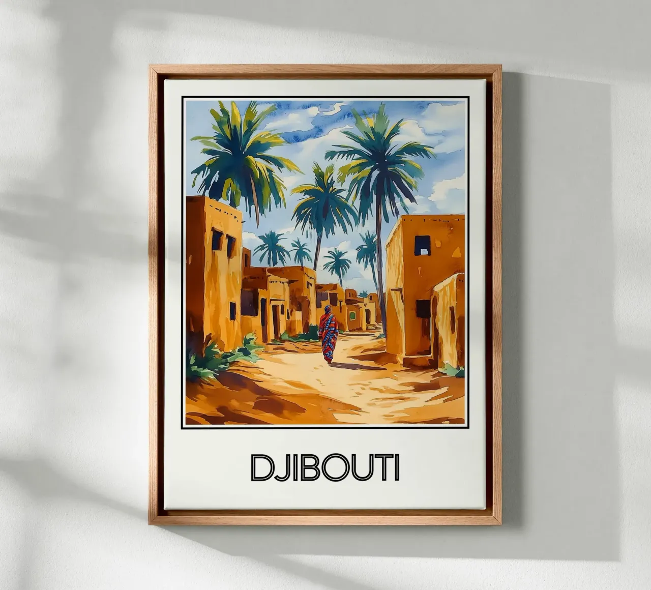 Gibuti tela con Cornice a cassetta da Frame the World