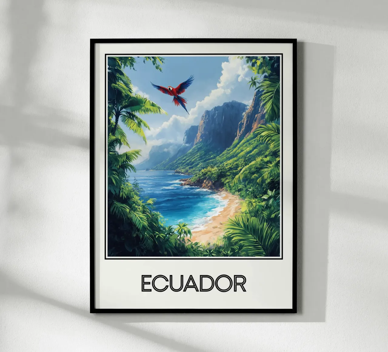 Ecuador poster con telaio in plastica da Frame the World