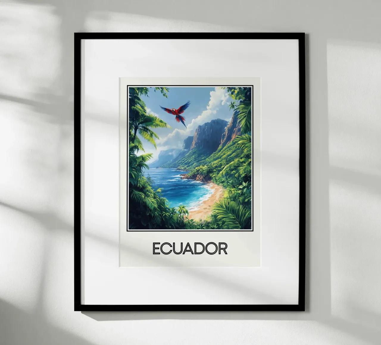 Ecuador poster con telaio in plastica da Frame the World