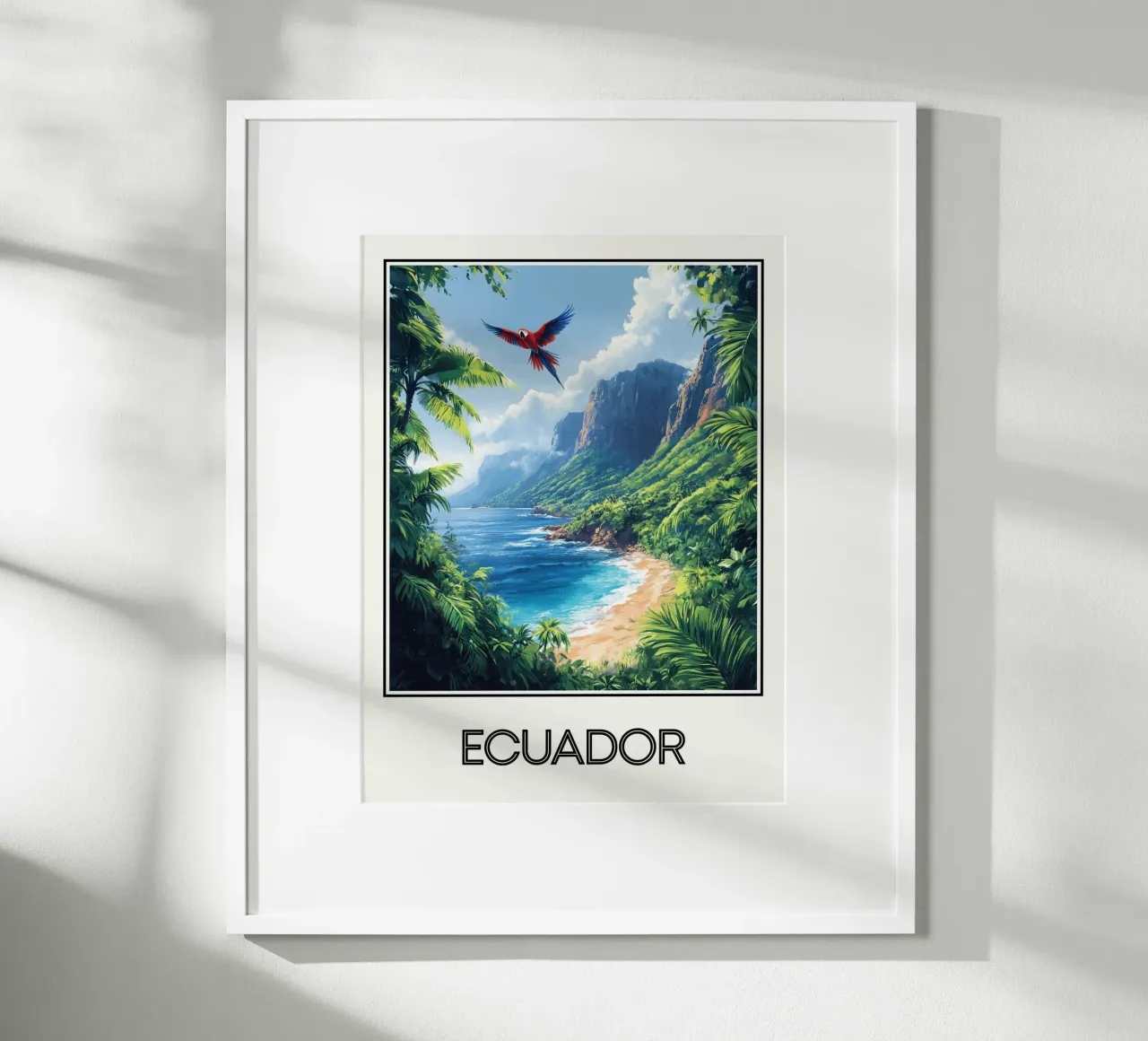 Ecuador poster con telaio in plastica da Frame the World