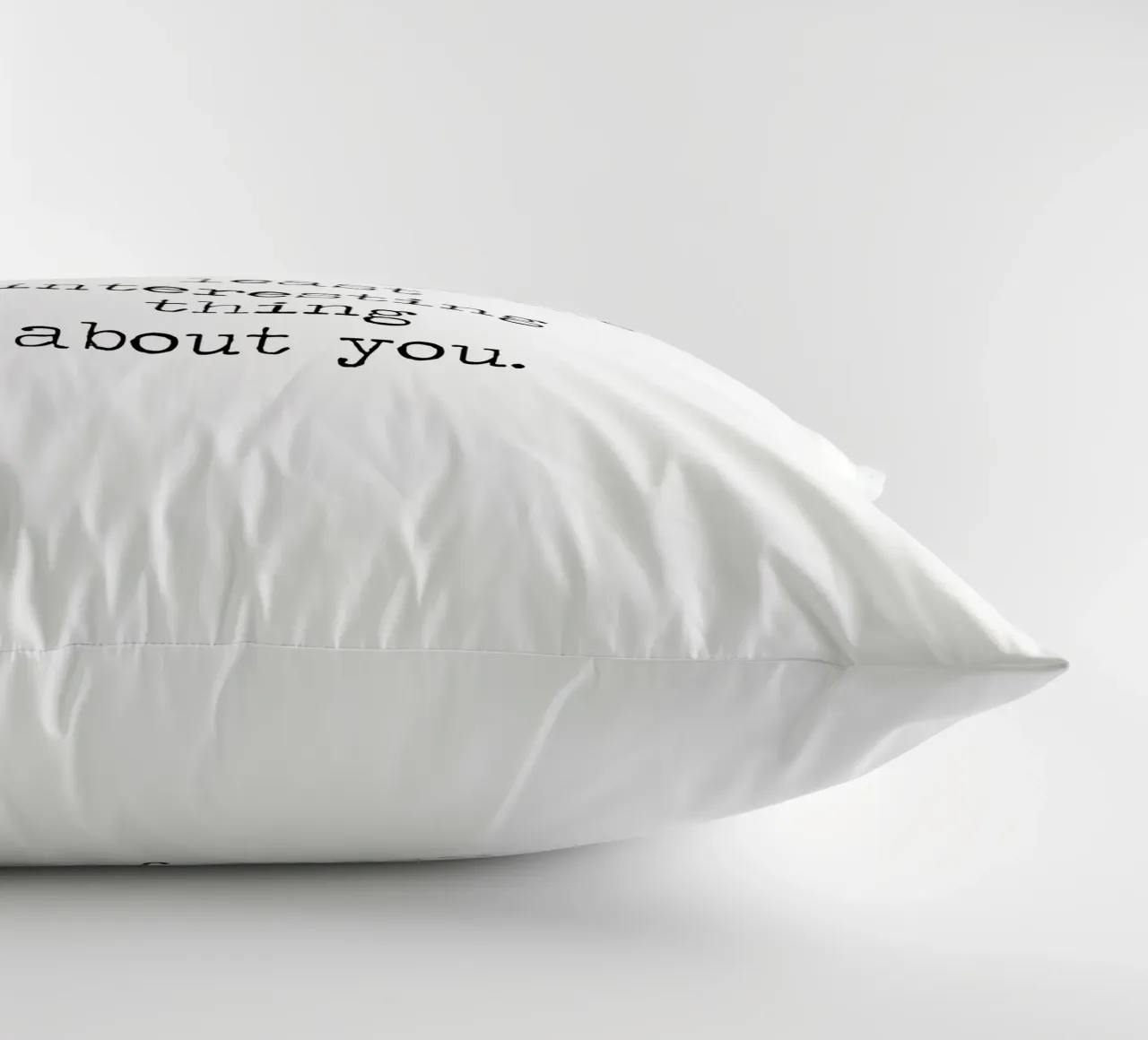 You are Absolutely Beautiful -the least interesting thing decorative cushion by Summer Soul Co. - Quotes