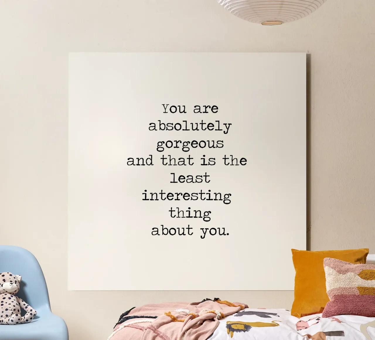 You are Absolutely Beautiful -the least interesting thing alu-dibond by Summer Soul Co. - Quotes
