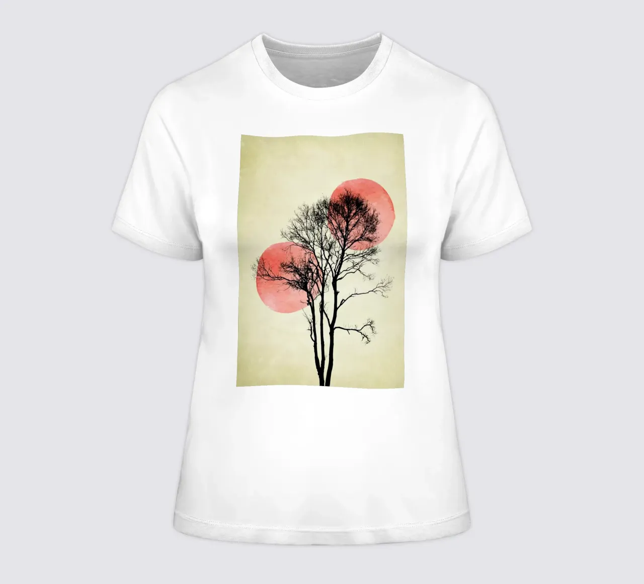 Moon And Sun Hiding Frauen T-Shirt von Kubistika