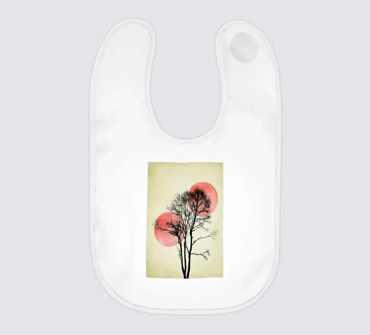 Moon And Sun Hiding baby bib by Kubistika
