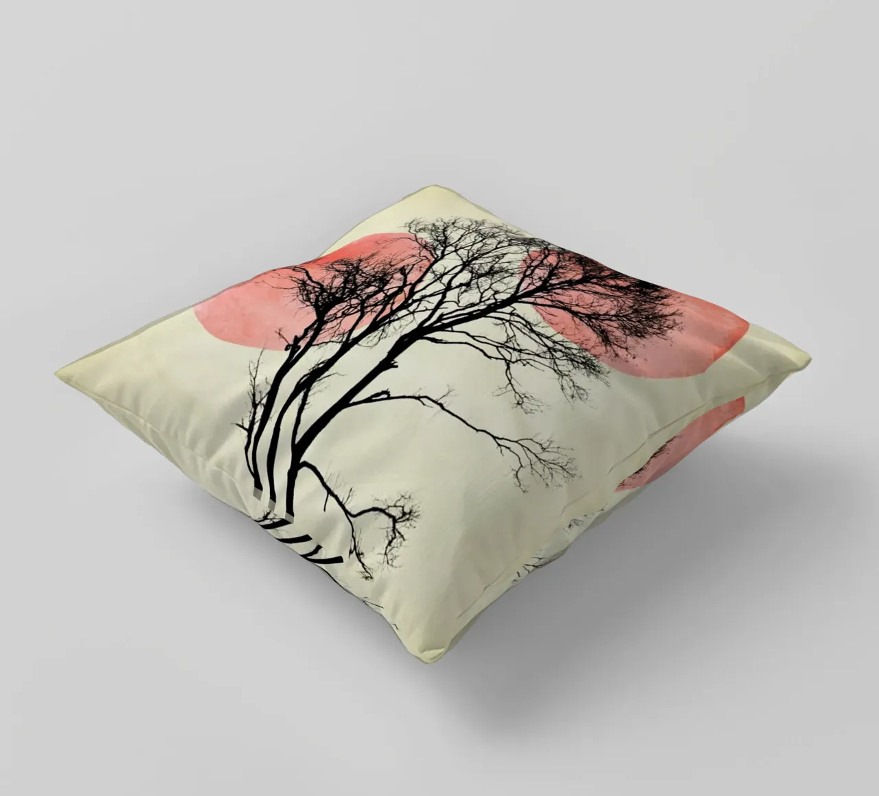 Moon And Sun Hiding decorative cushion by Kubistika