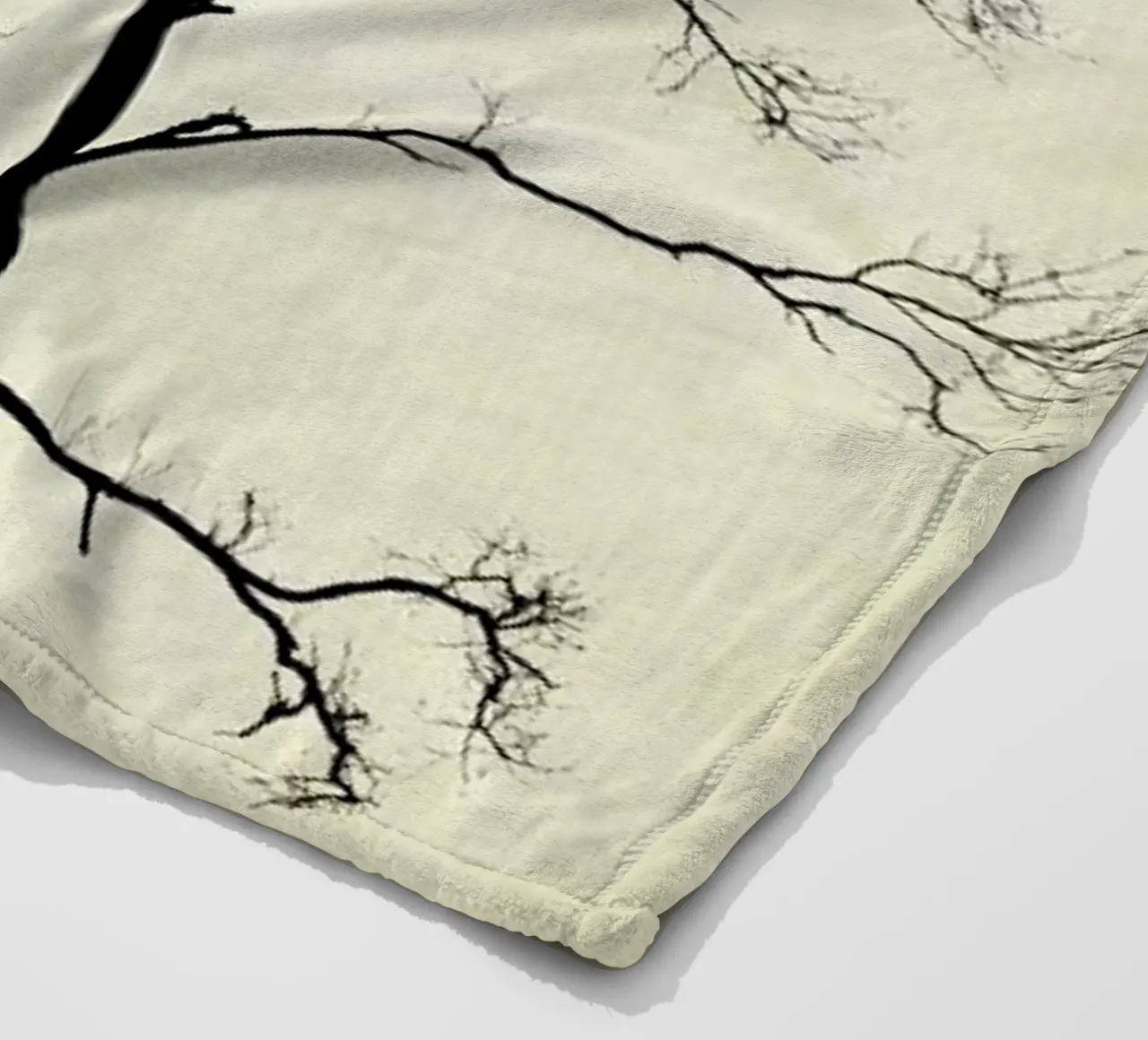 Moon And Sun Hiding fleece blanket by Kubistika