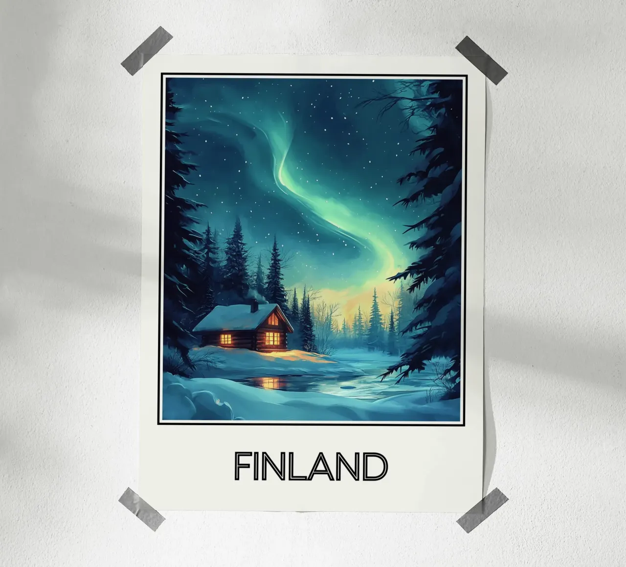 Finlandia poster con telaio in plastica da Frame the World
