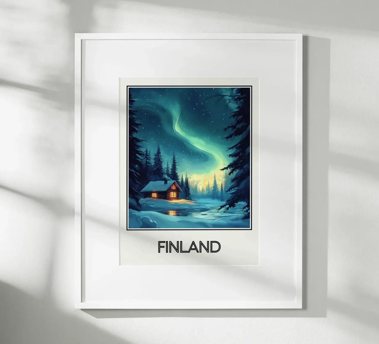 Finlandia poster con telaio in plastica da Frame the World