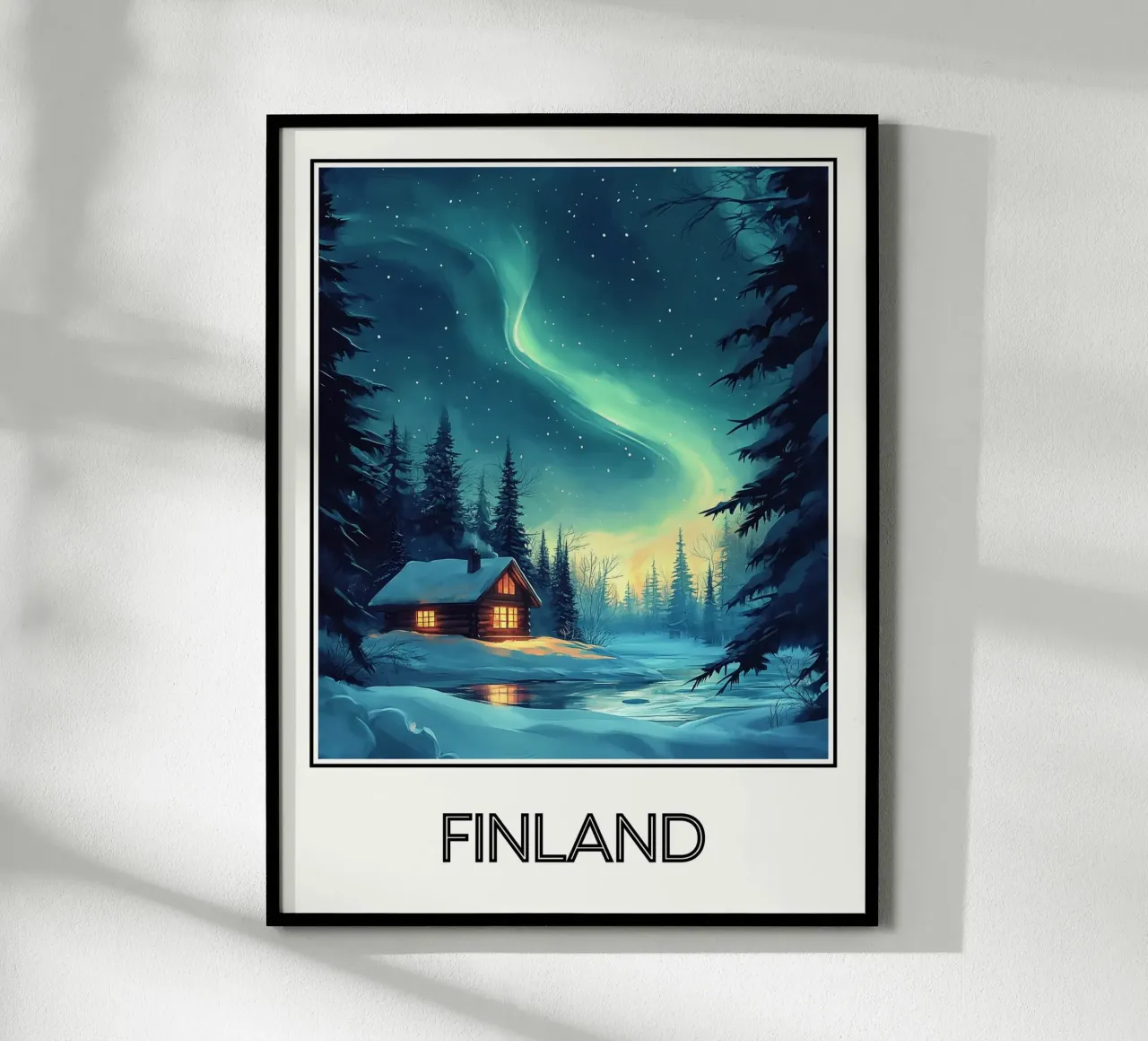 Finlandia poster con telaio in plastica da Frame the World