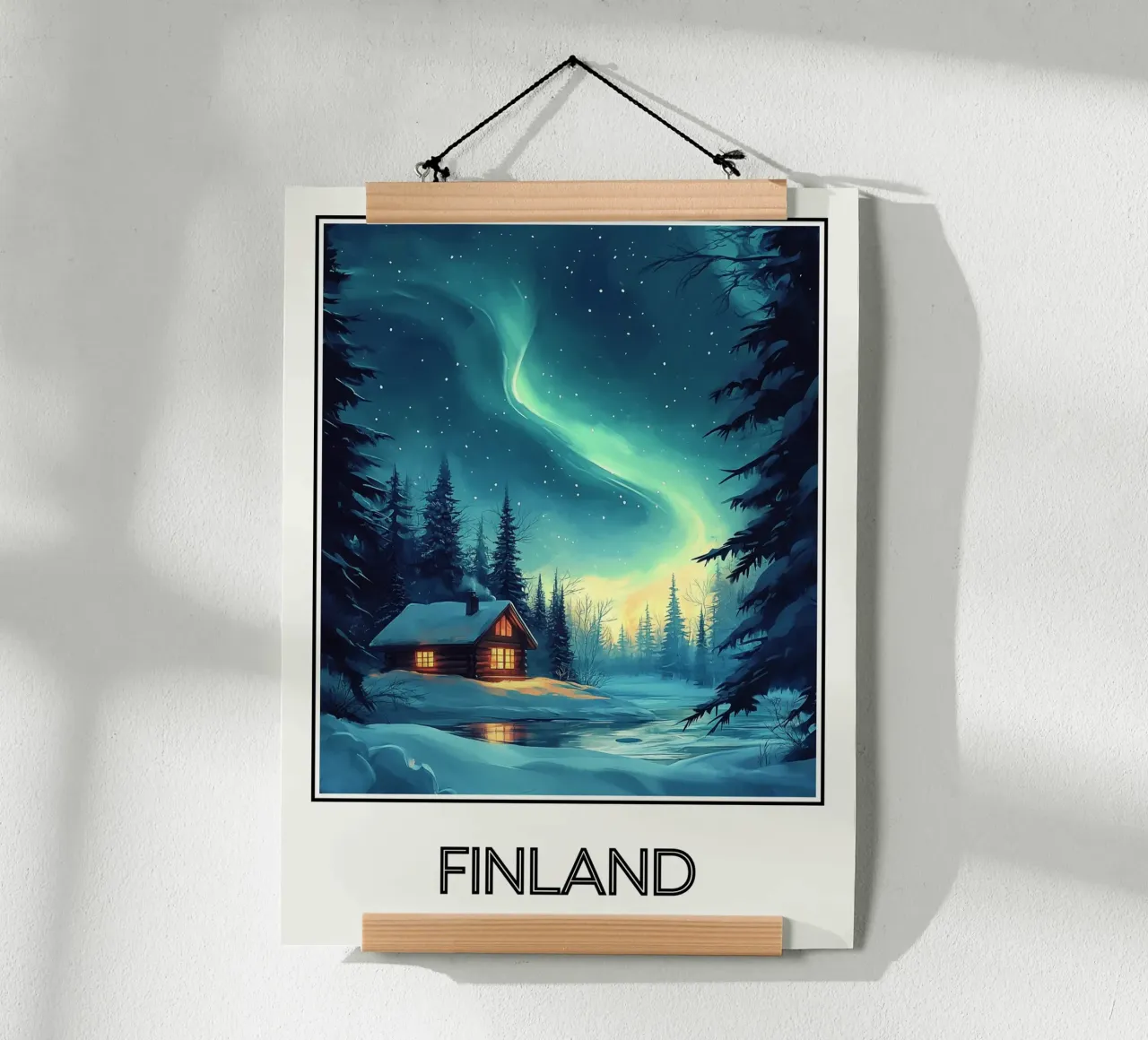 Finlandia poster con telaio in plastica da Frame the World