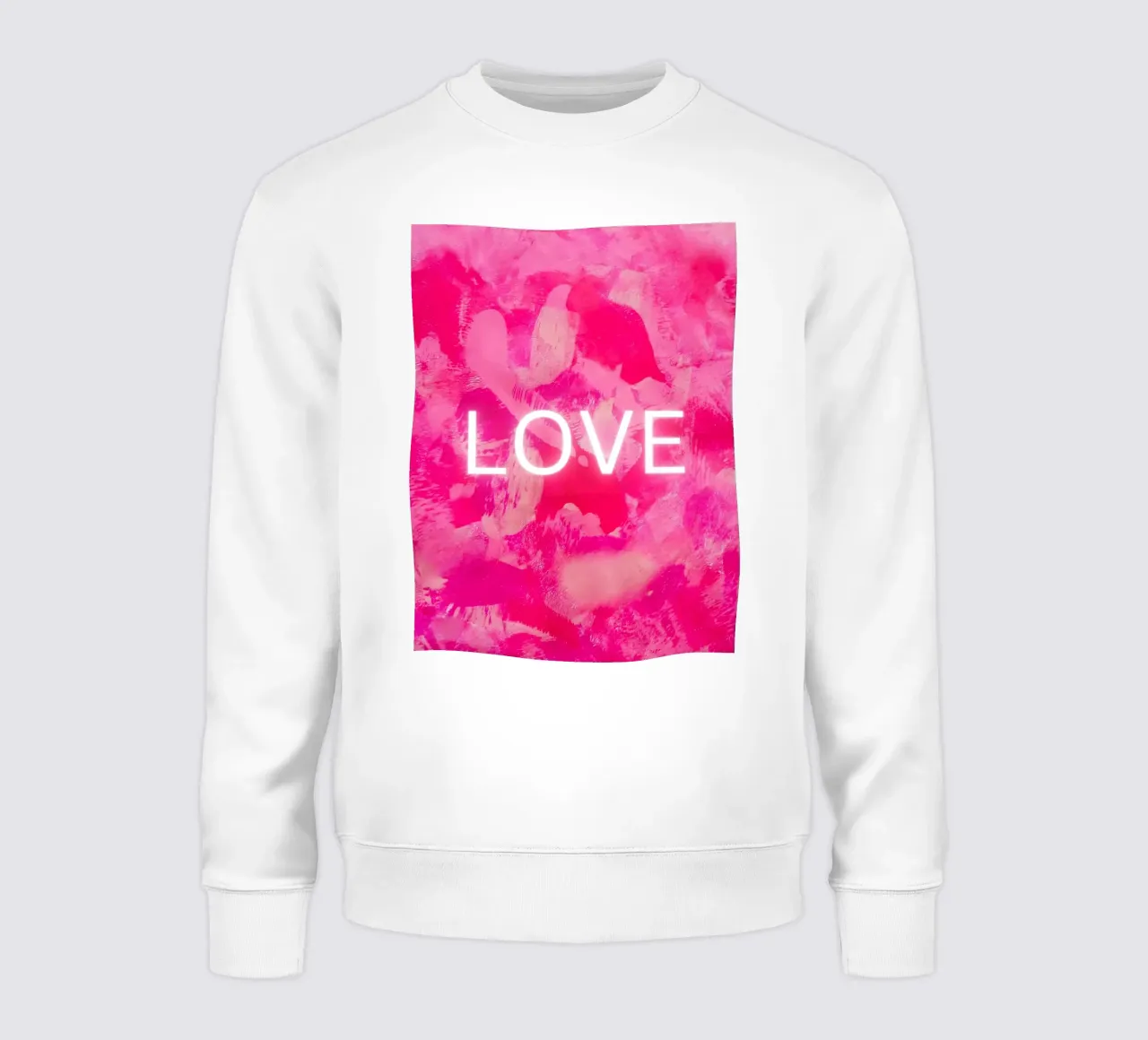 LOVE MultiRoze Abstracte Print sweatshirt van FABOArt