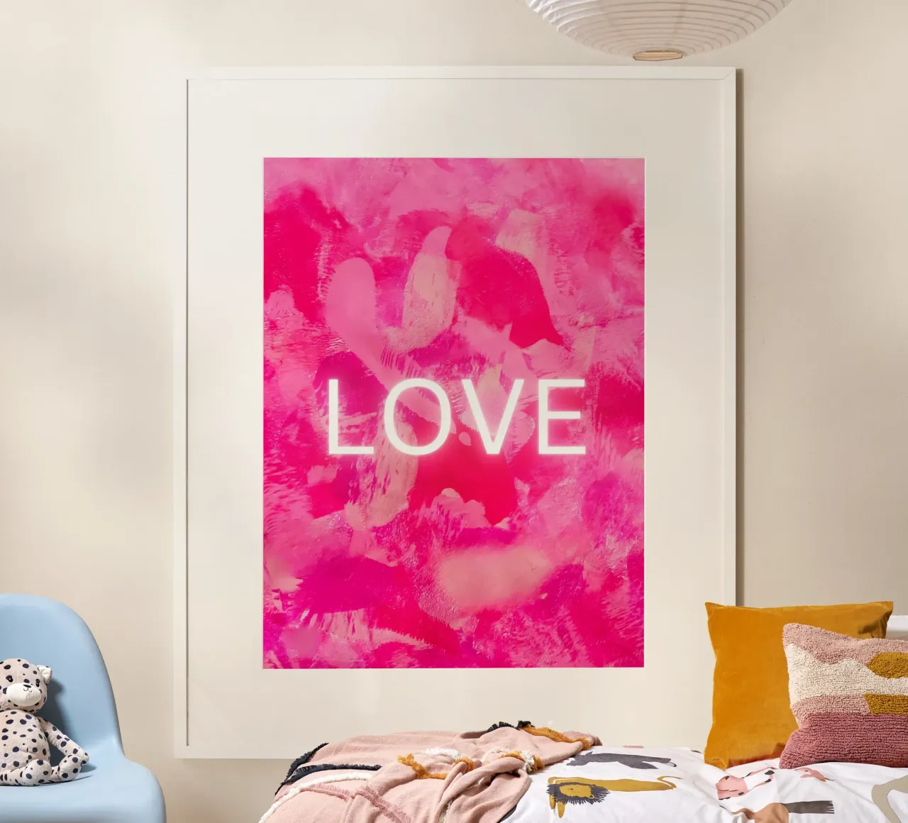 LOVE MultiPink Abstract Print hahnemühle by FABOArt