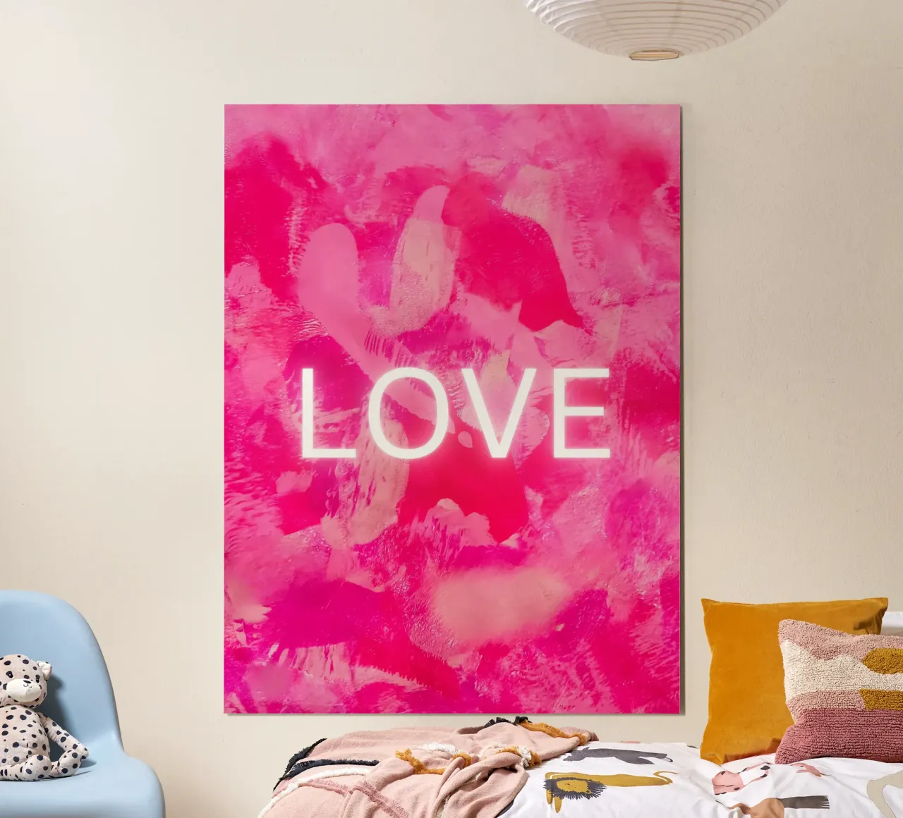 LOVE MultiPink Abstract Print hahnemühle by FABOArt