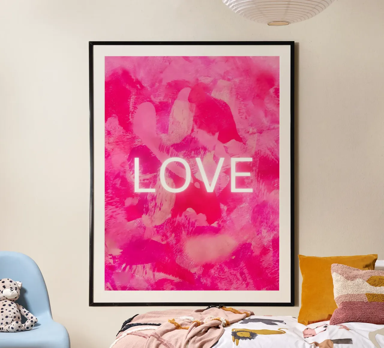 LOVE MultiPink Abstract Print hahnemühle by FABOArt