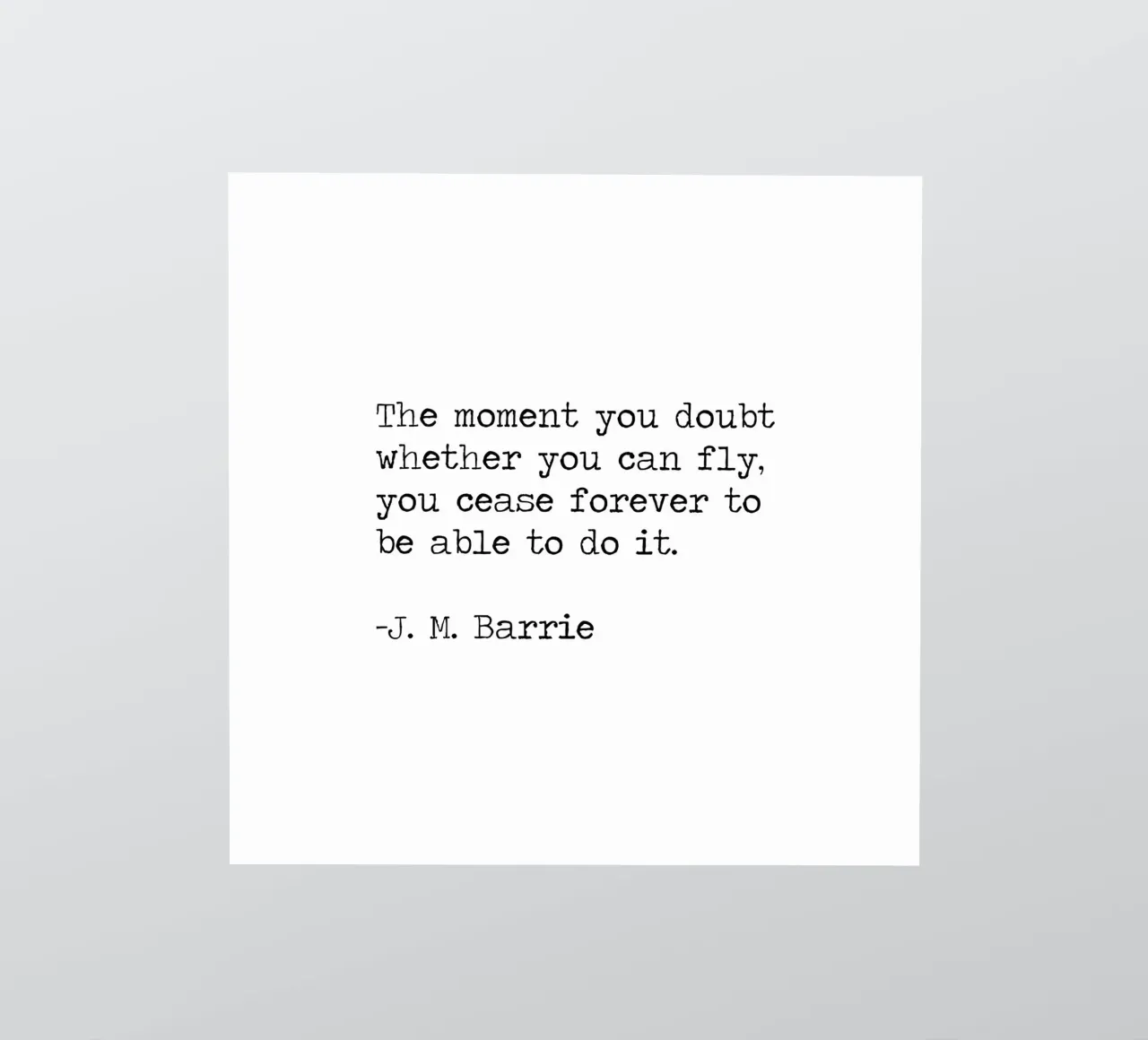 Glaube an dich selbst - J. M. Barrie Peter Pan Zitat Sticker von Summer Soul Co. - Quotes