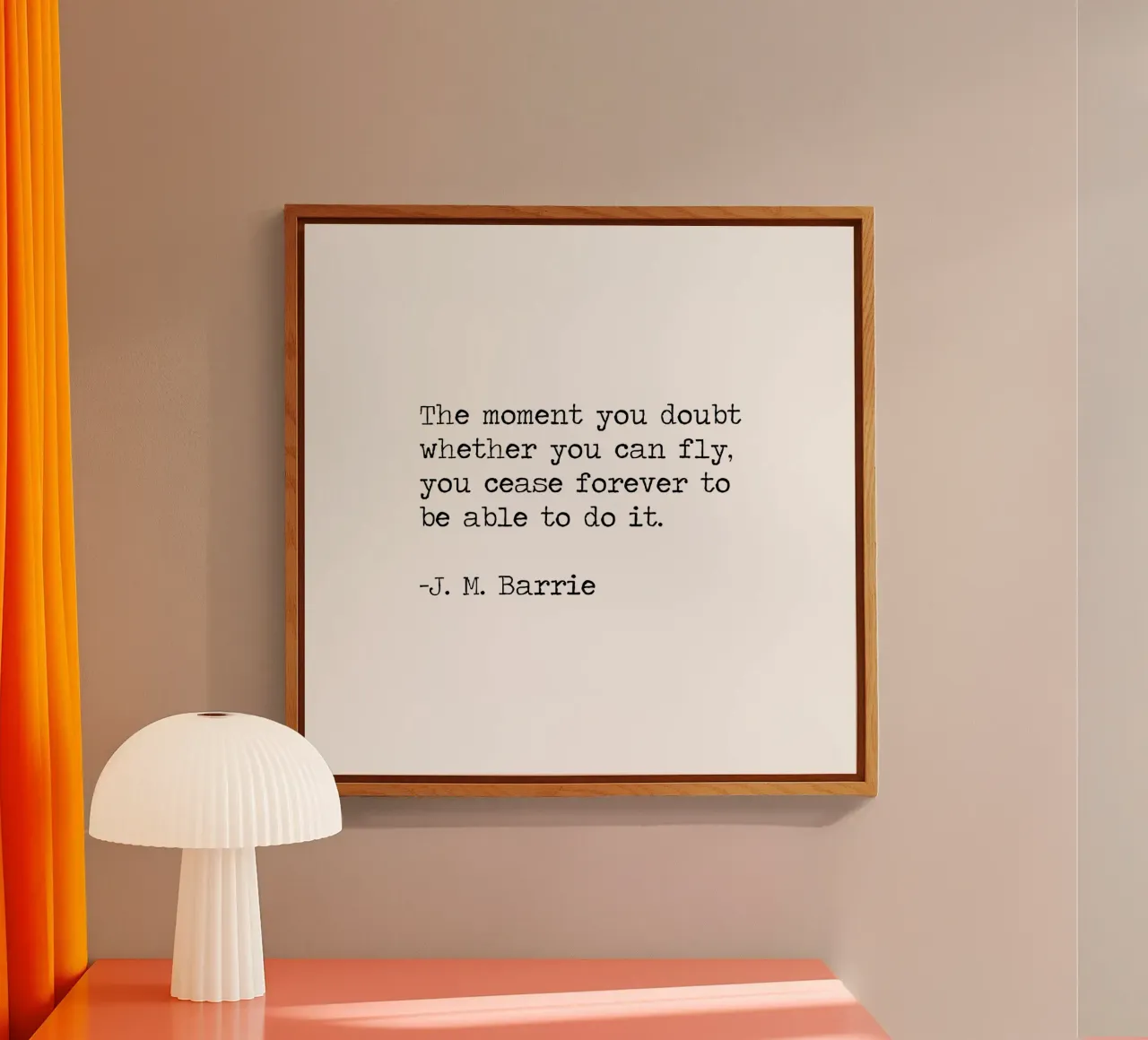 Cree en ti mismo - J. M. Barrie Peter Pan Quote metacrilato de Summer Soul Co. - Quotes