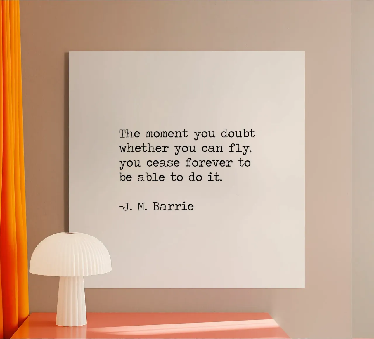 Cree en ti mismo - J. M. Barrie Peter Pan Quote metacrilato de Summer Soul Co. - Quotes