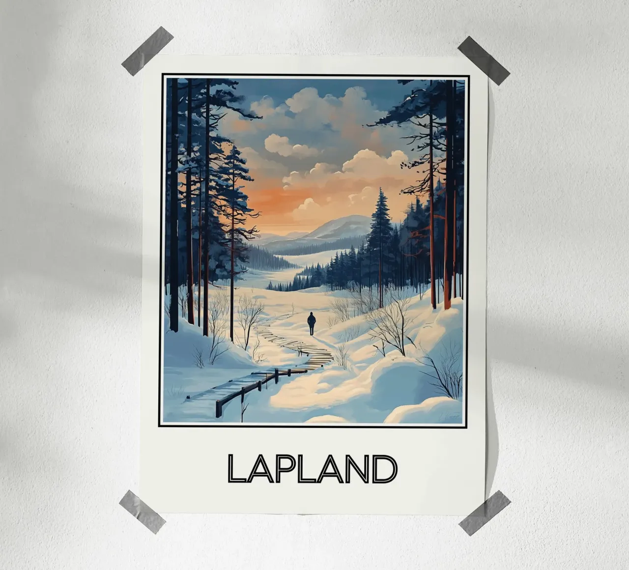 Laponie poster con telaio in alluminio da Frame the World