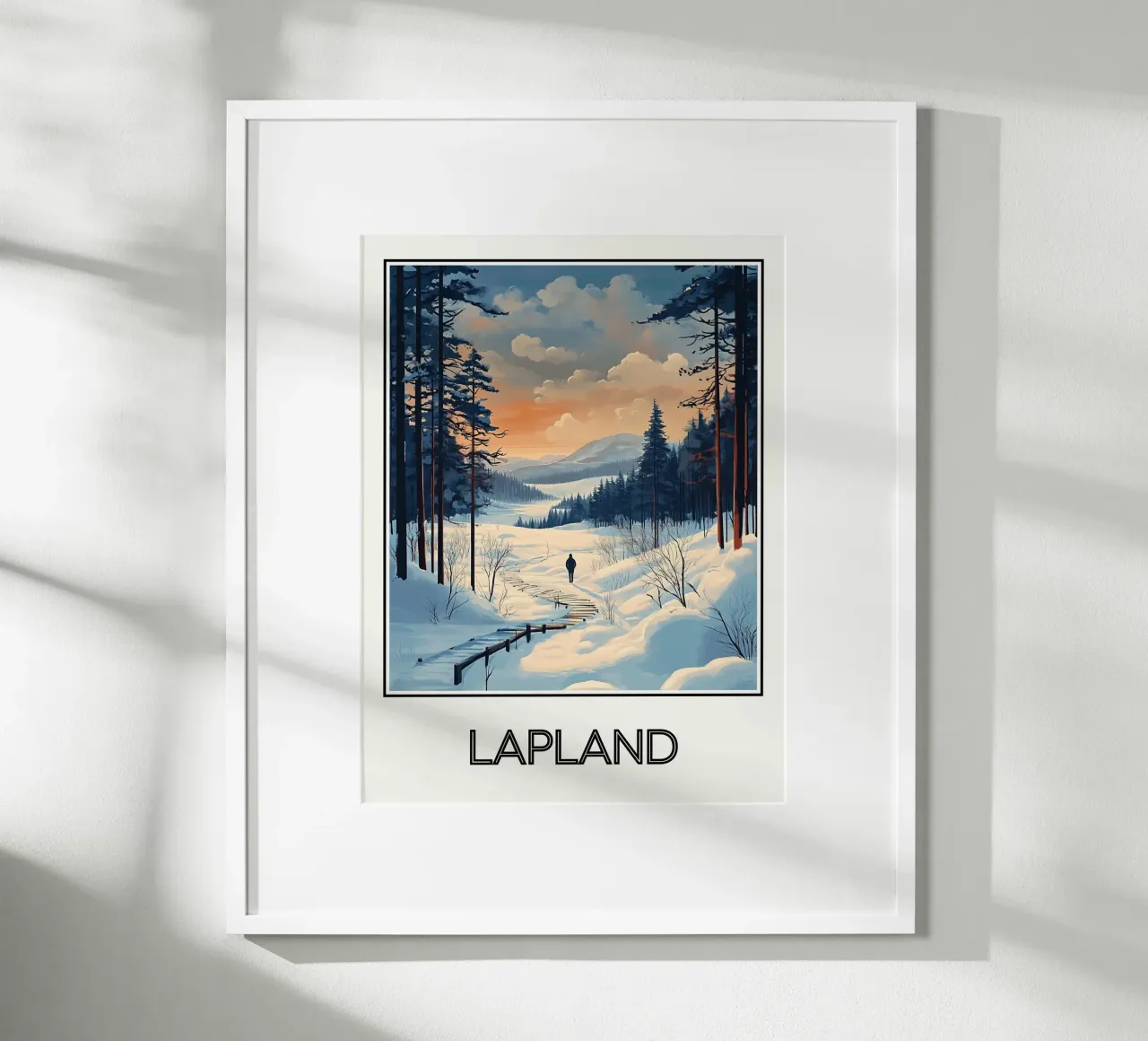 Laponie poster con telaio in alluminio da Frame the World