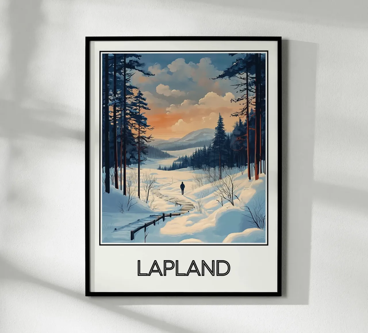 Laponie poster con telaio in alluminio da Frame the World