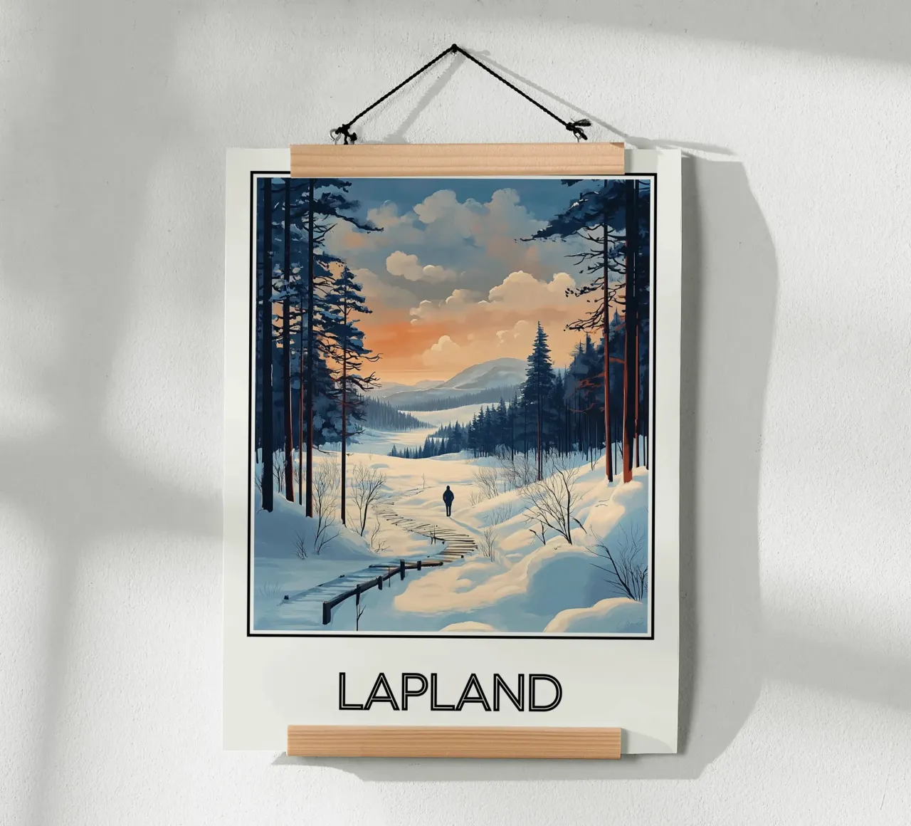 Laponie poster con telaio in alluminio da Frame the World