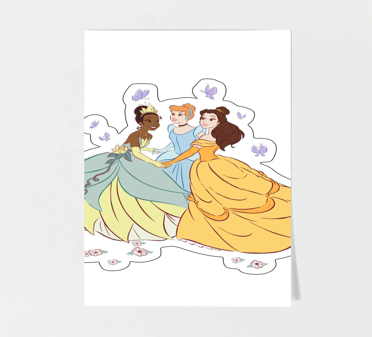 CINDERELLA, TIANA, BELLE sticker sheet by DISNEY PRINCESS - Sticker Shop