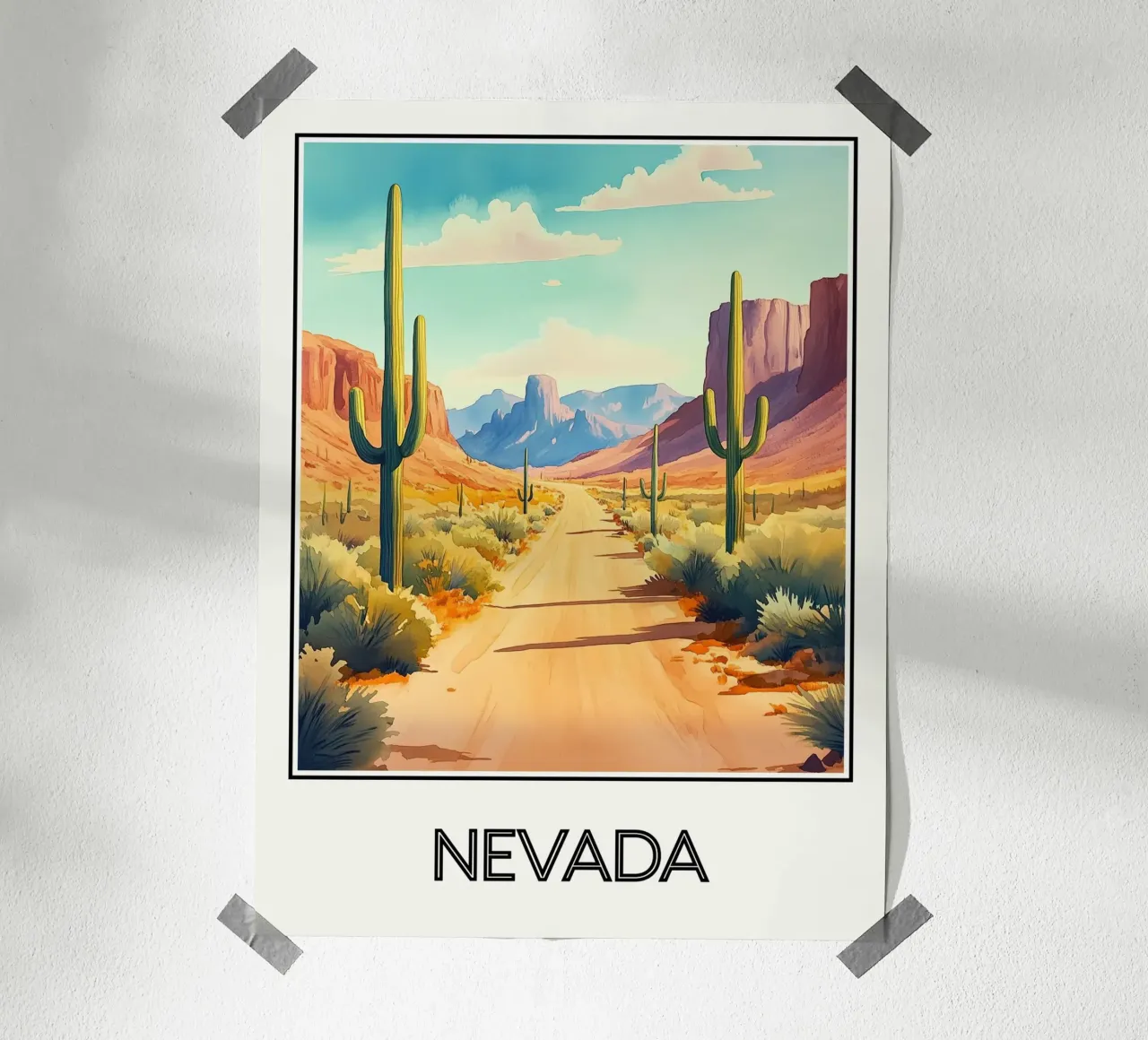 Nevada poster con telaio in plastica da Frame the World