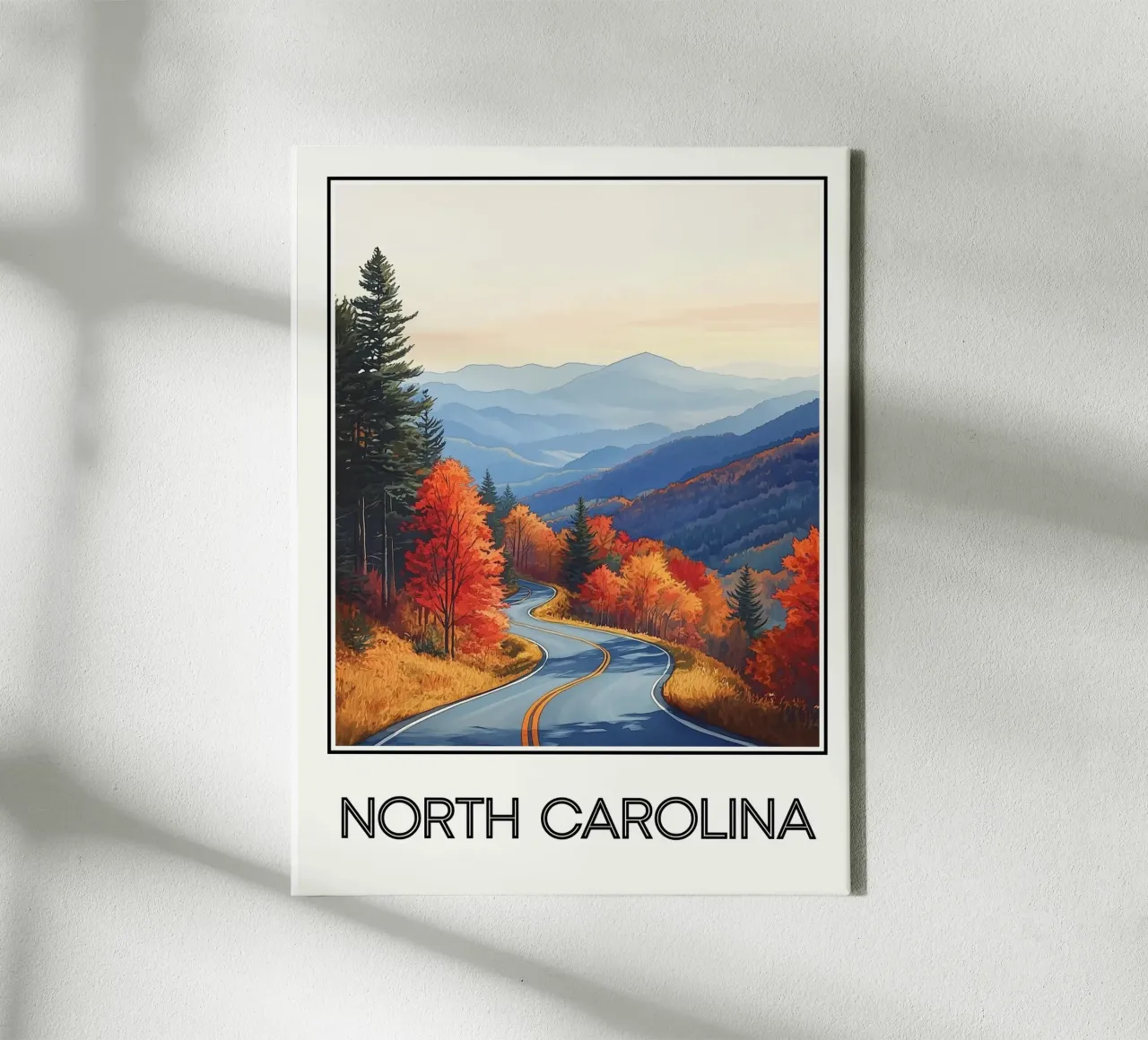 Carolina del Nord tela con Cornice a cassetta da Frame the World