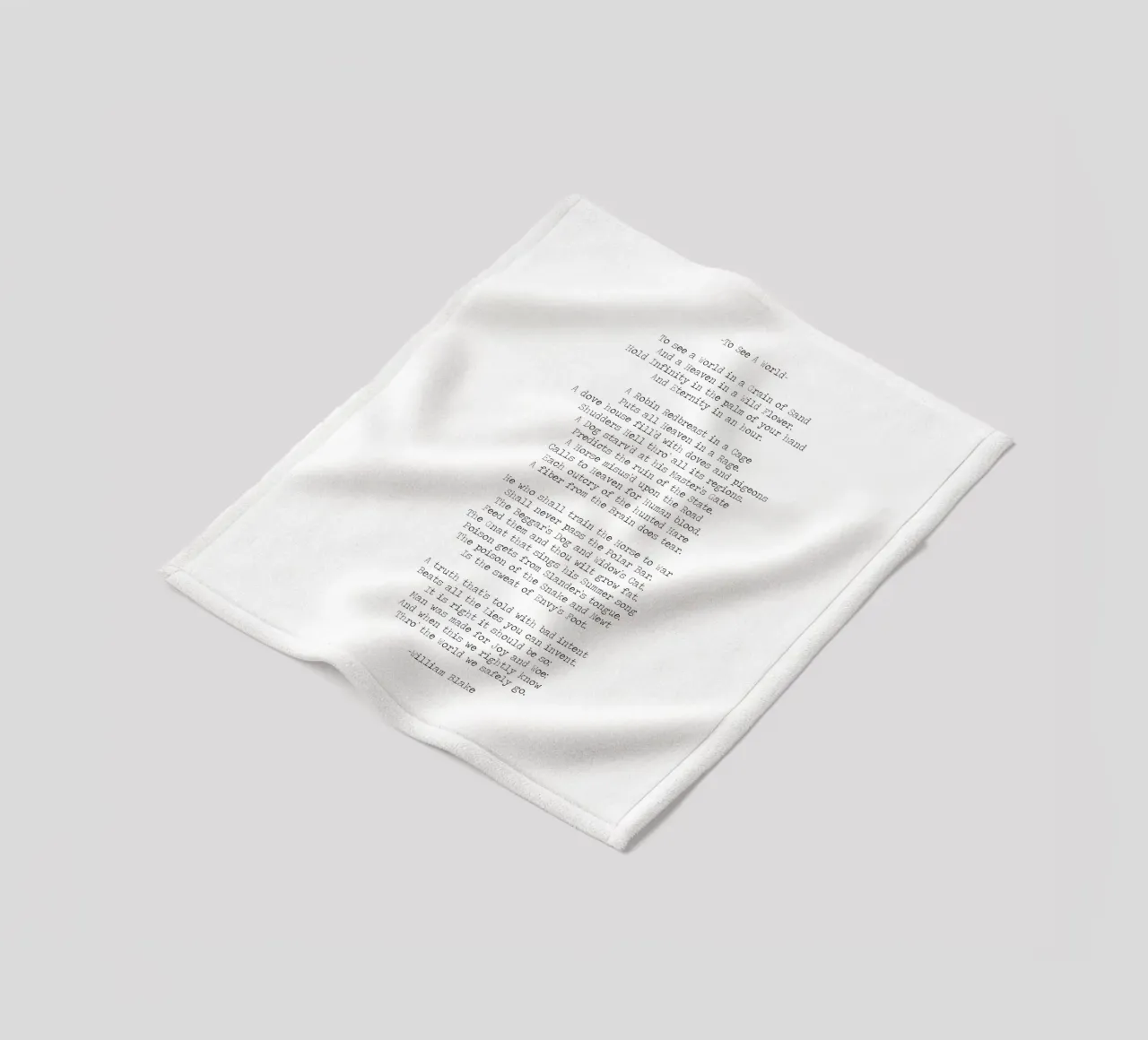 "Vedere un mondo in un granello di sabbia" William Blake Citazione poetica coperta in pile da Summer Soul Co. - Quotes
