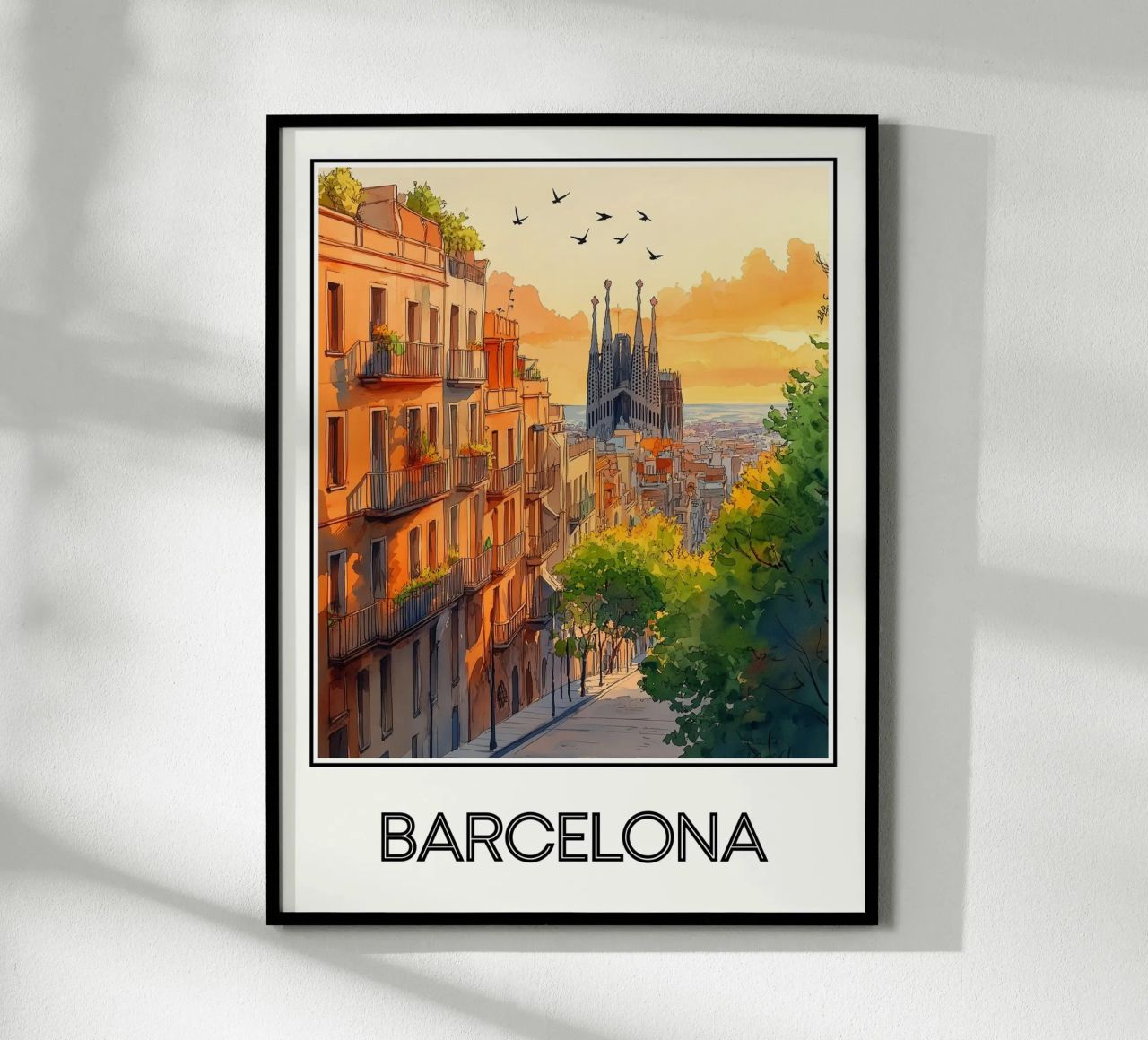 Barcelone poster da Frame the World